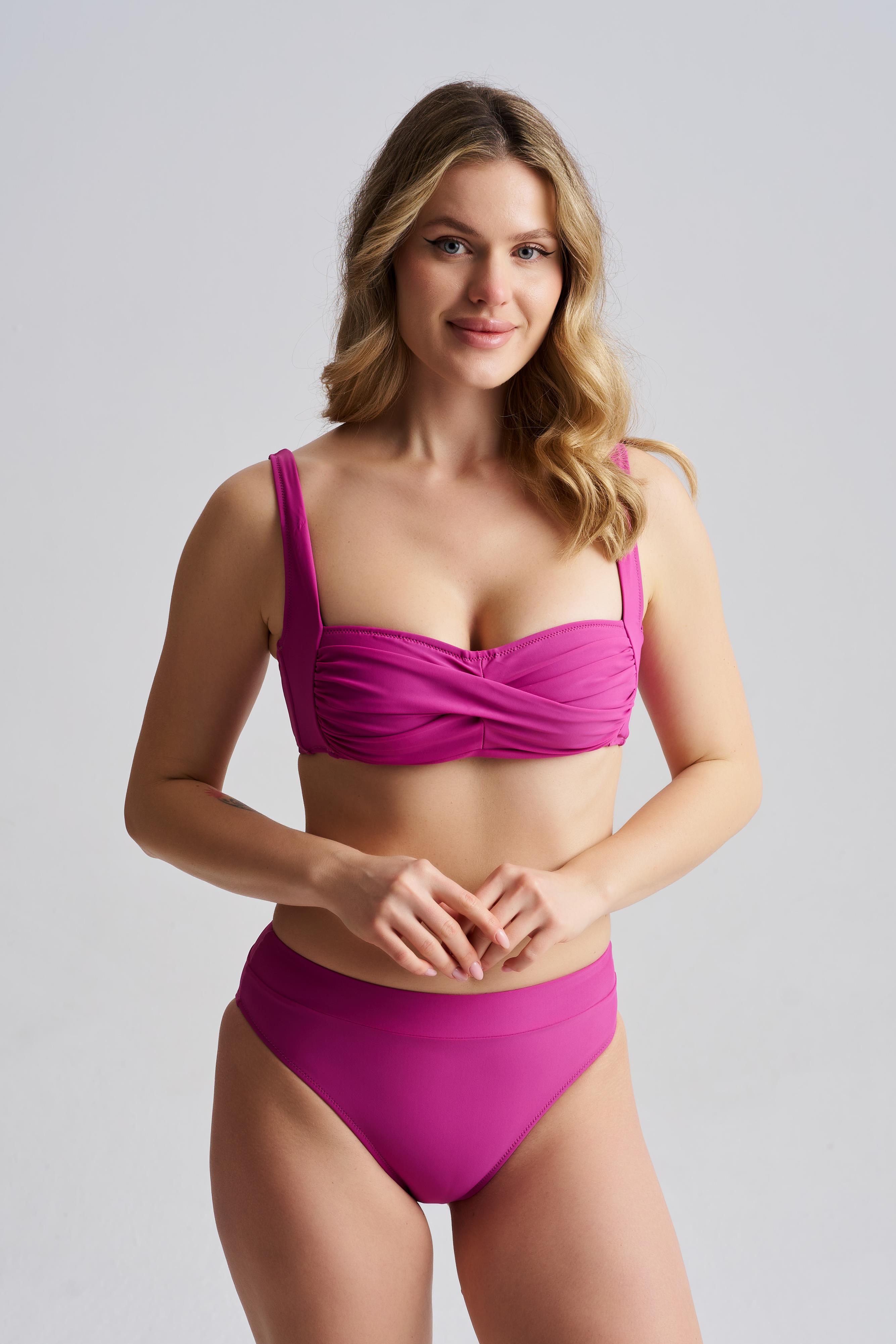 AQUAVİVA Kadın Luna Straplez Askılı Bikini Takımı Vişne 