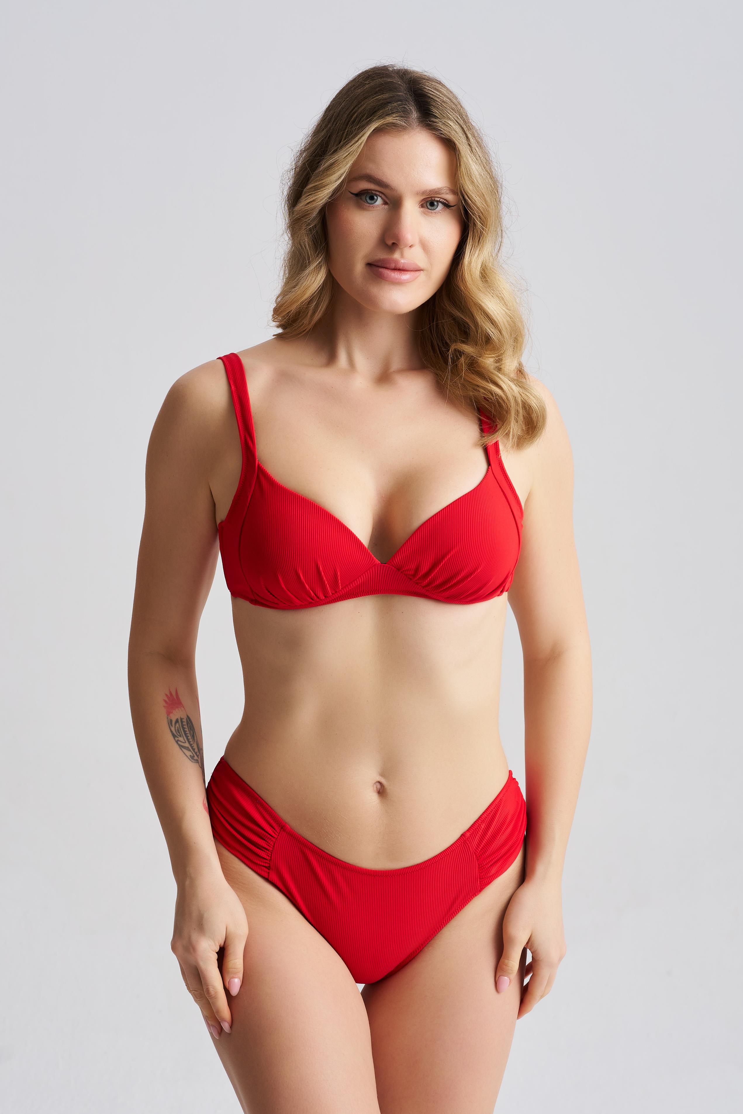 AQUAVİVA Kadın Nova Bikini Takımı Kırmızı İnce Fitilli 