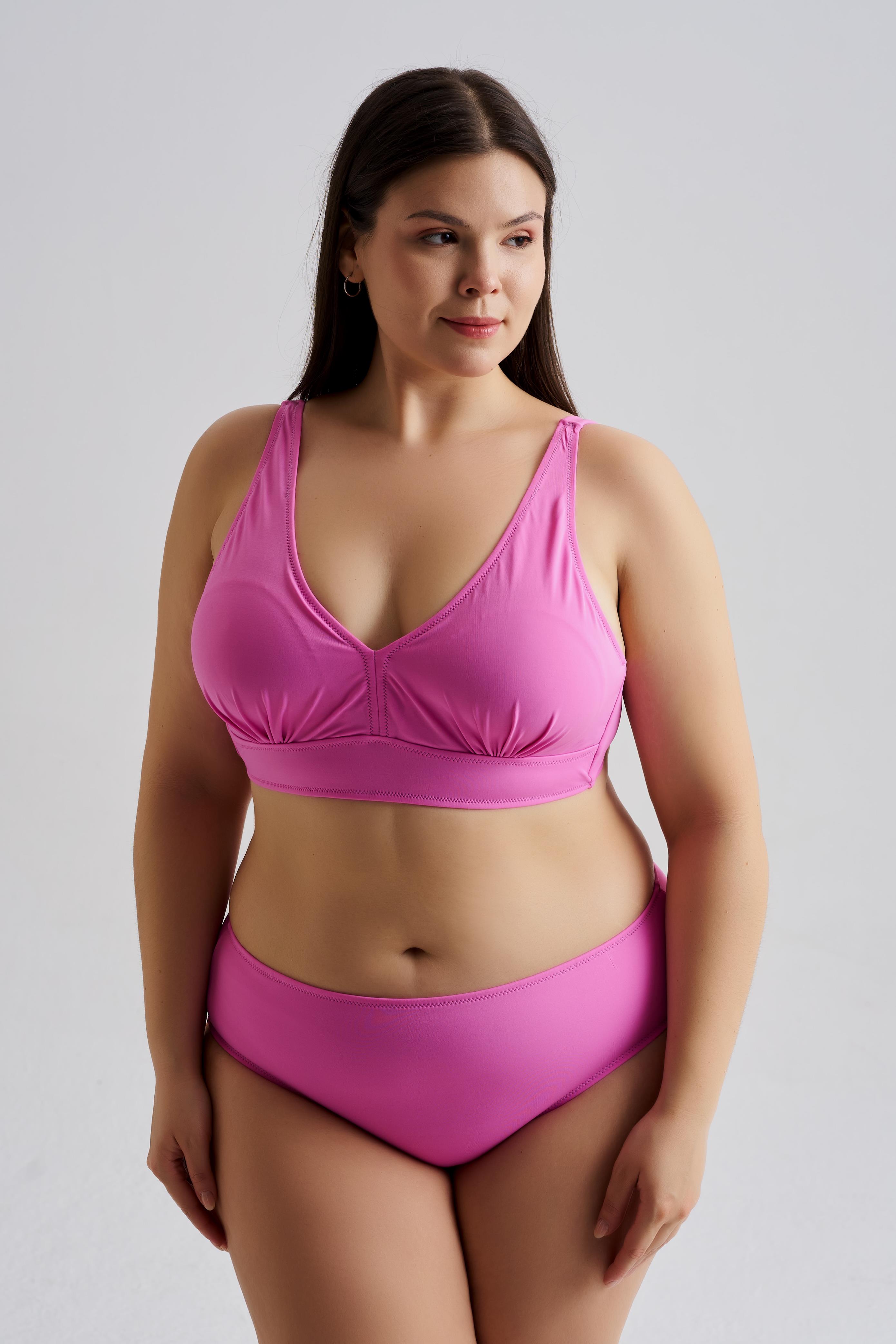 AQUAVİVA Kadın Büyük Beden Valeria Toparlayıcı Bikini Takımı Lila 