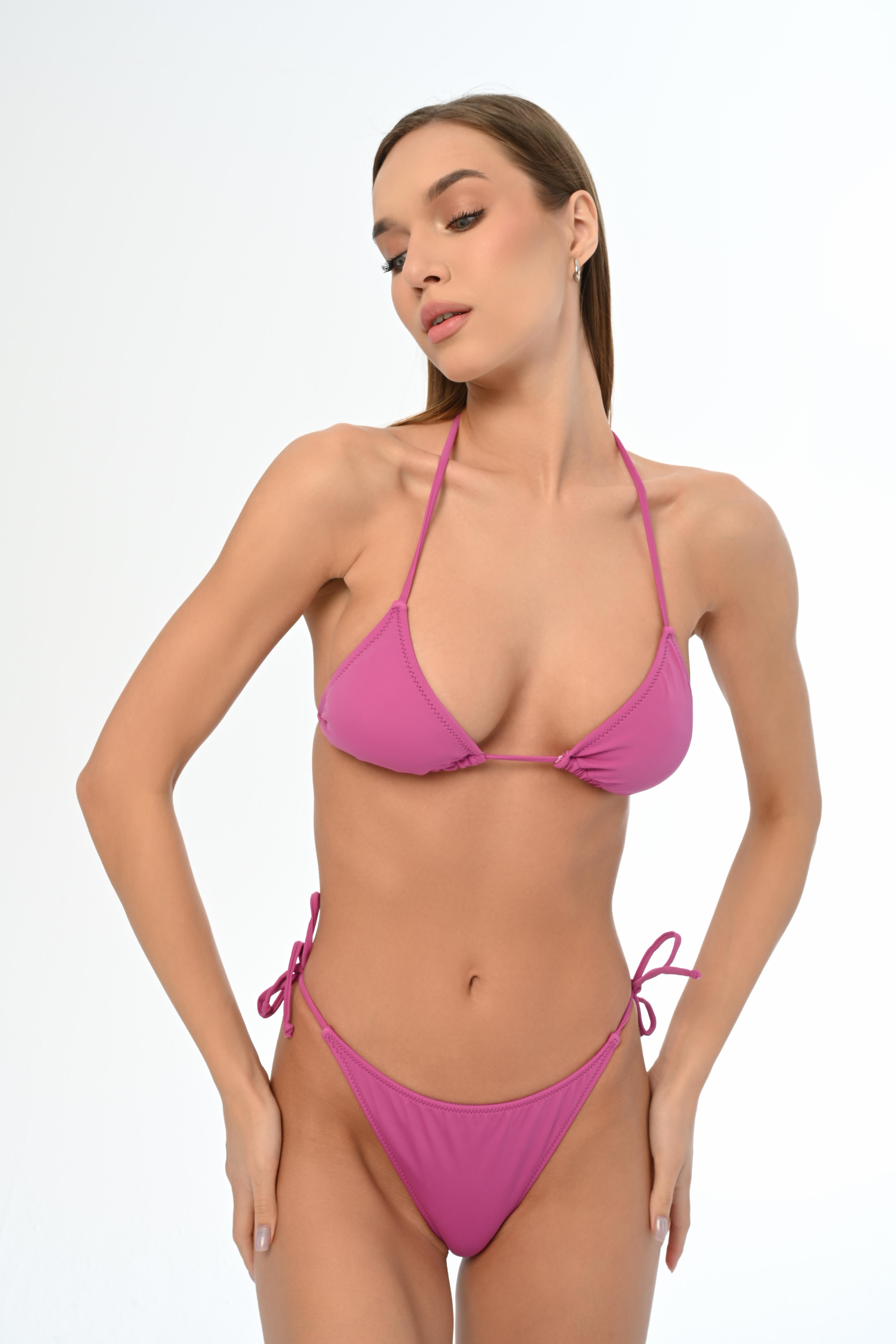 AQUAVİVA Kadın Lila Üçgen Ella String Bikini Takımı
