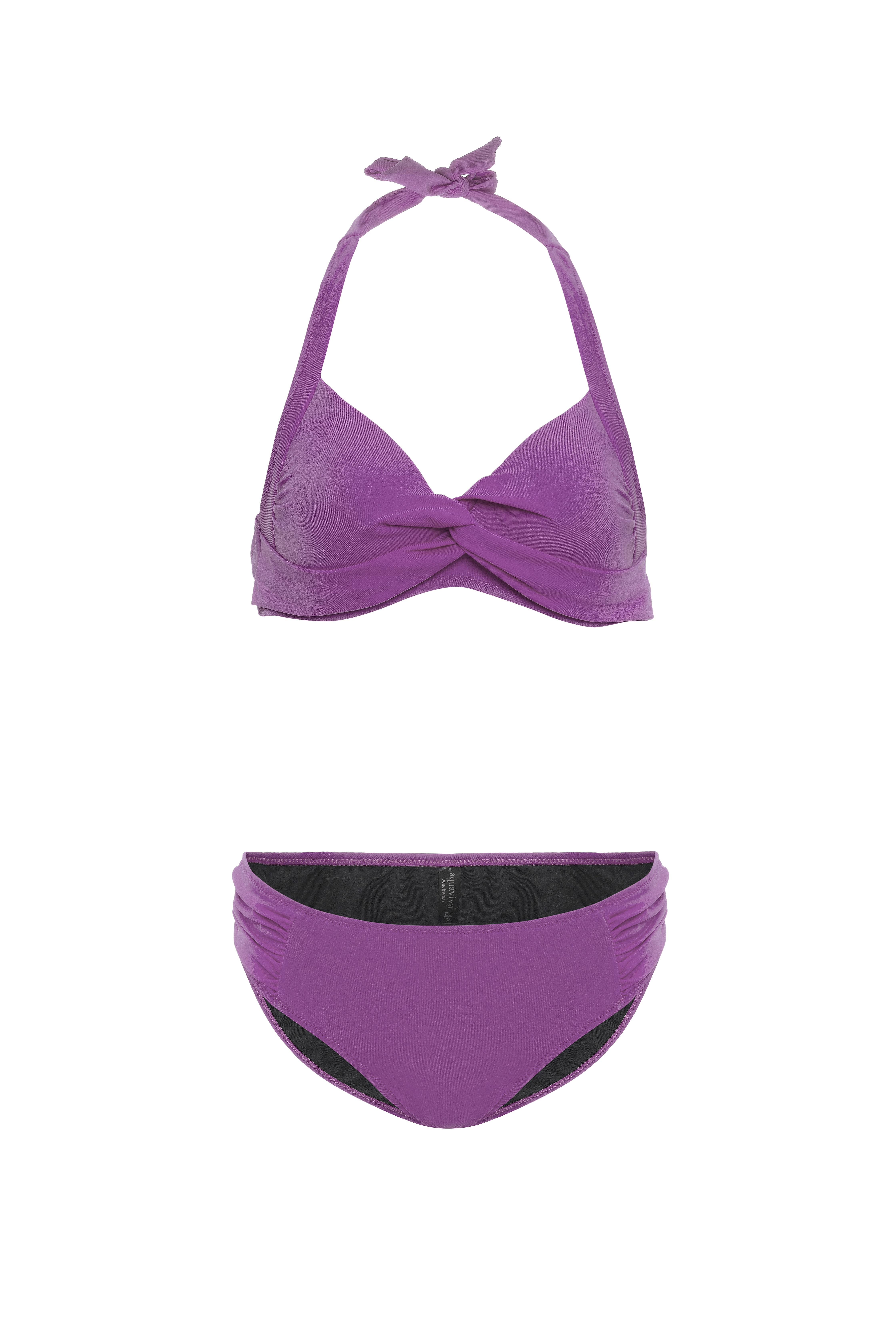 AQUAVİVA Kadın Lila Violet Boyundan Baglı Bikini Takımı