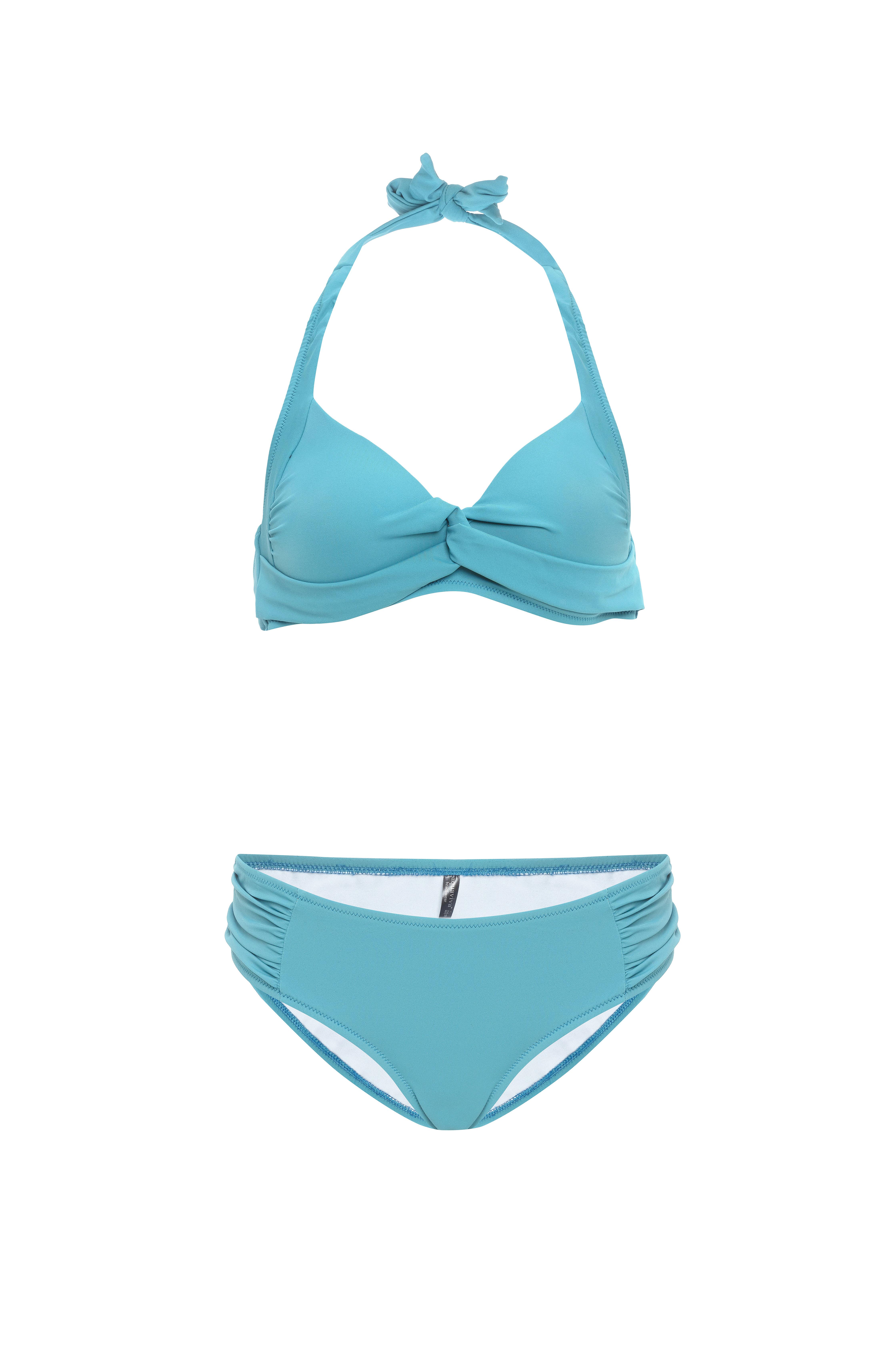 AQUAVİVA Kadın Mavi  Violet Boyundan Baglı Bikini Takımı