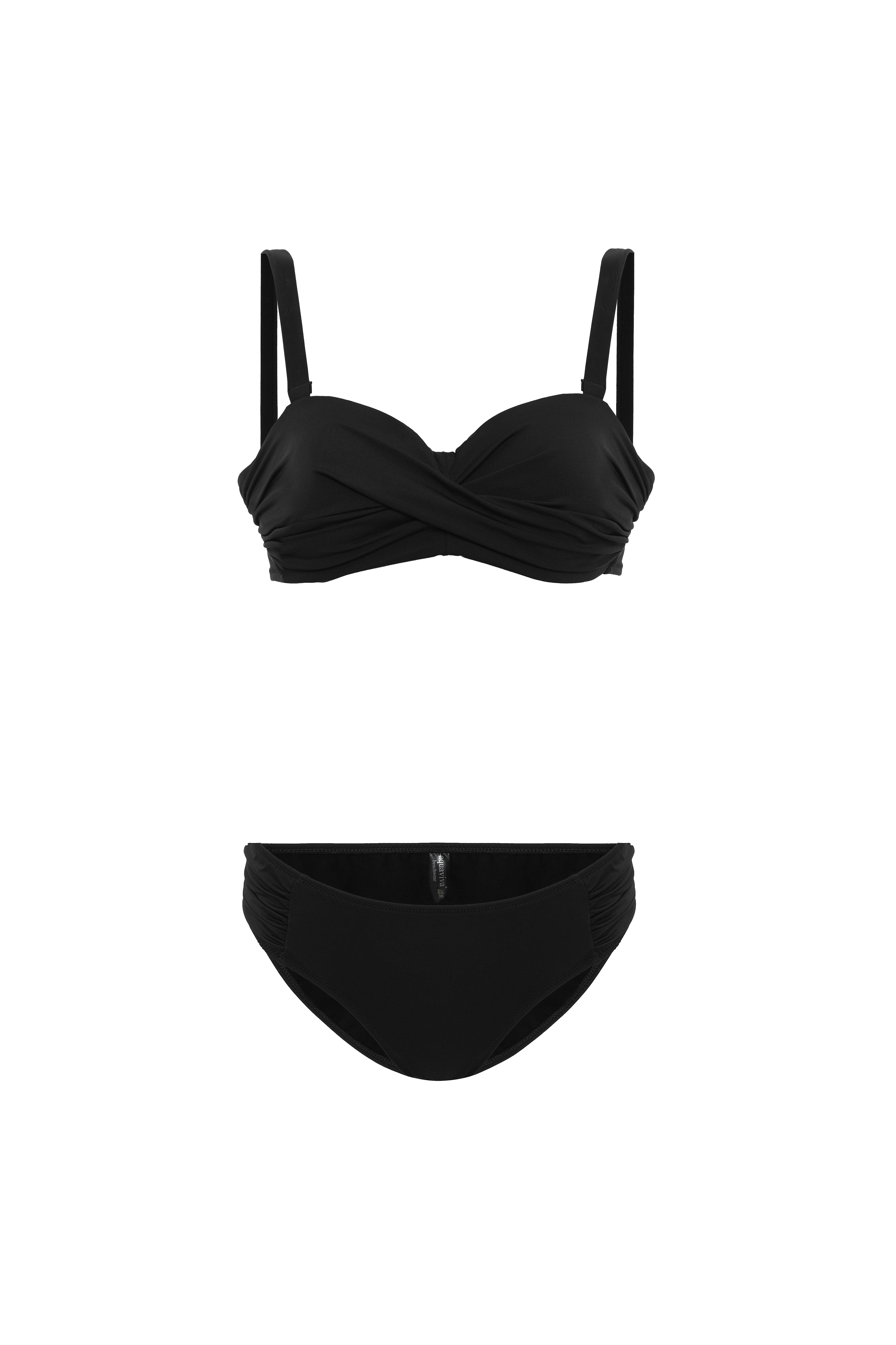 AQUAVİVA Kadın Siyah Biana Dönen Straplez Bikini Takımı