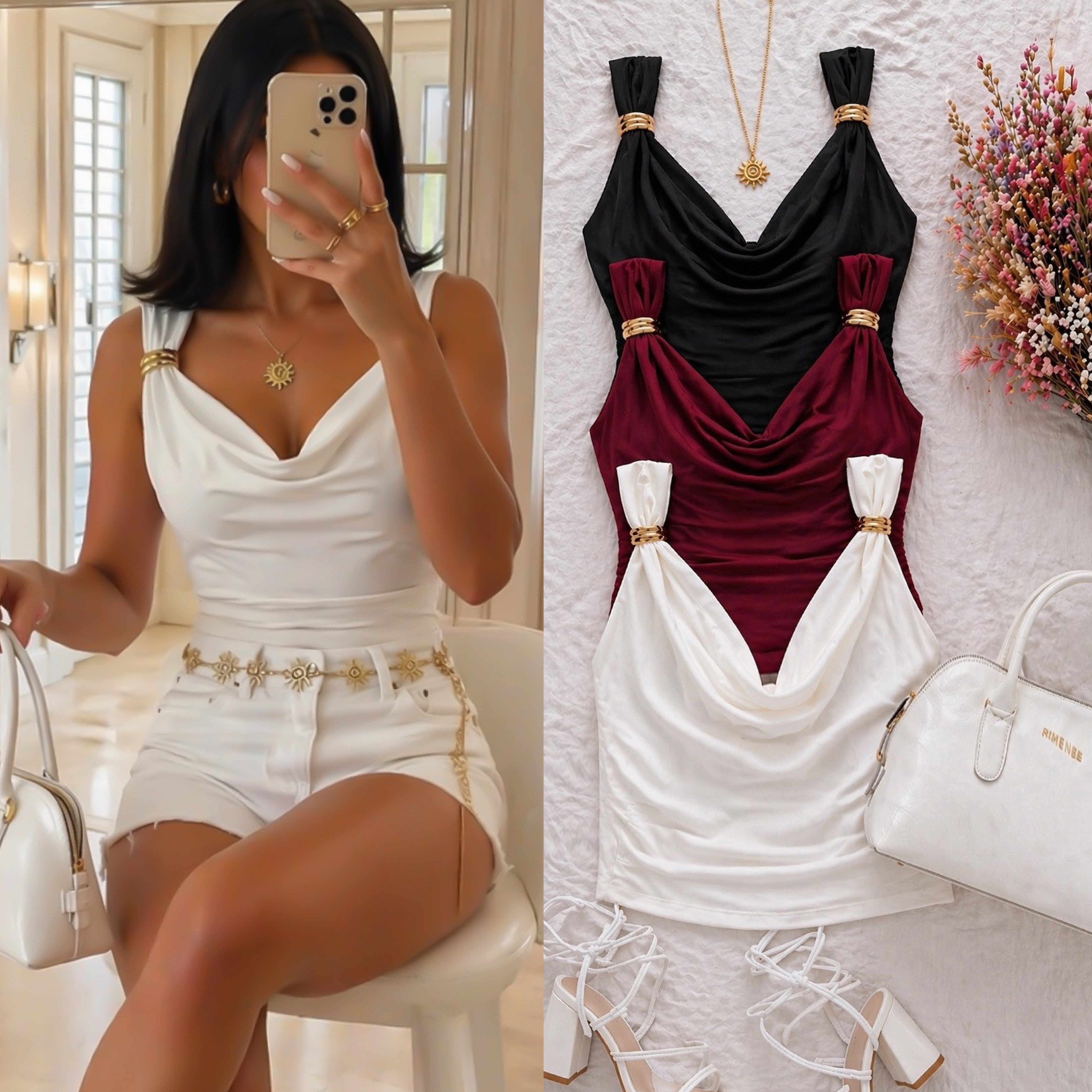 ABY AKSESUARLI SANDY BLUZ 