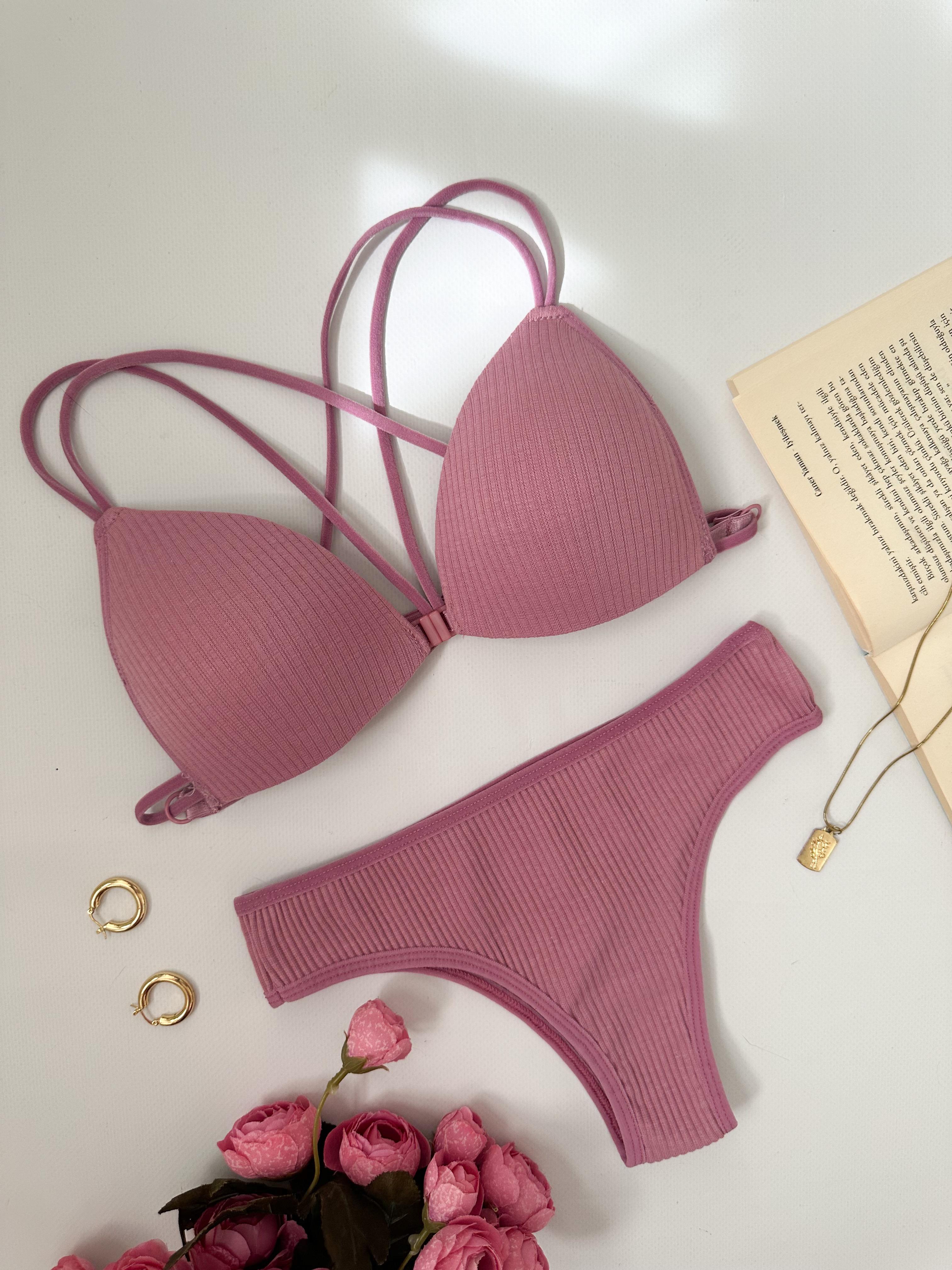 ADRİANA PUSH UP DOLGULU ÇAMAŞIR TAKIMI GÜL KURUSU