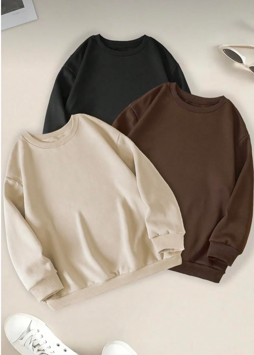 BSK OVERSIZE İÇİ ŞARDONLU SWEATSHIRT