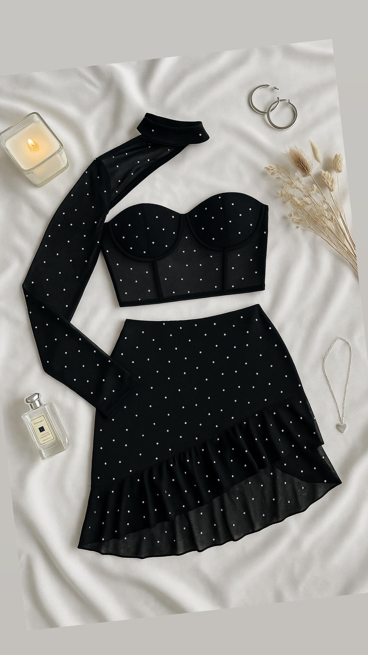 CHLOEY PUSH UP BUSTİYER ETEK BOLERO SET