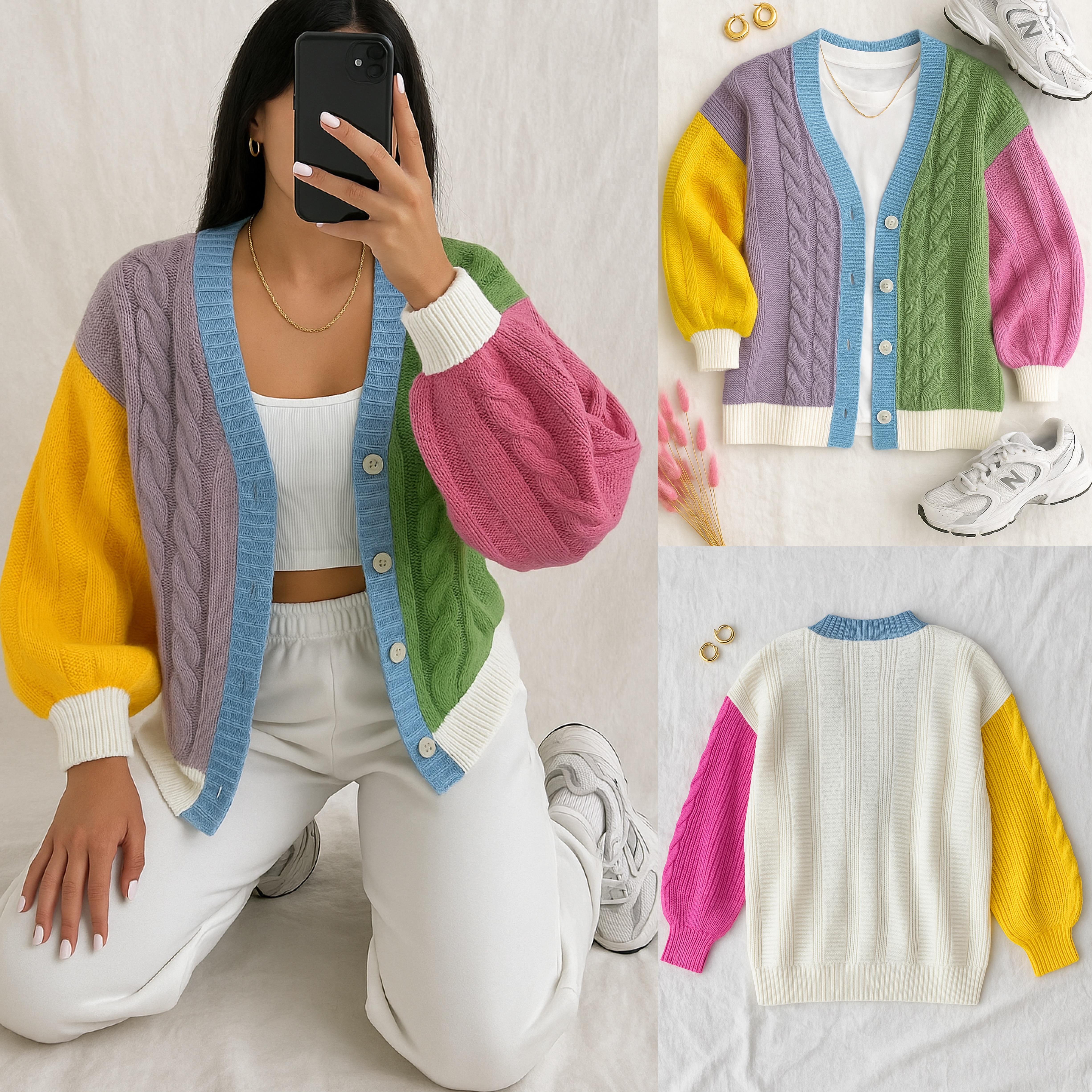 COLOURFULL OVERSİZE HIRKA 