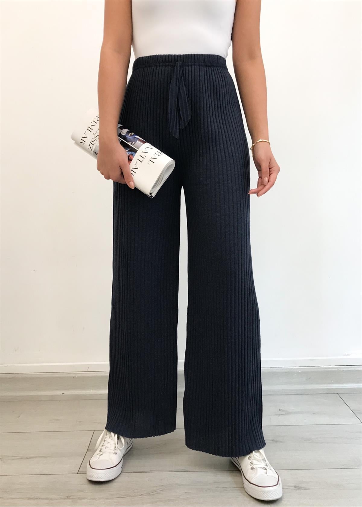 HENNA FİTİLLİ İSPANYOL PANTOLON INDIGO