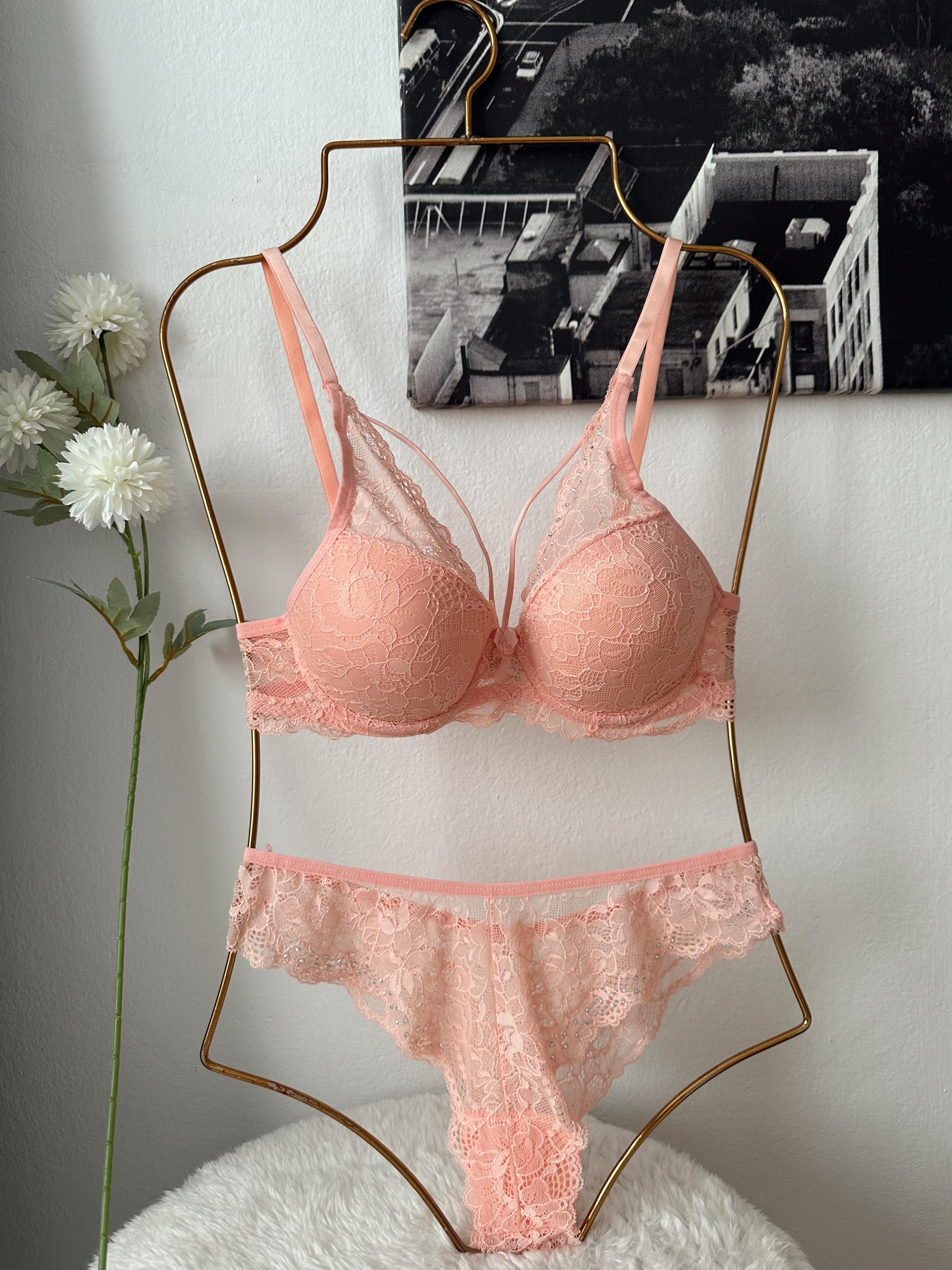 HERA TAŞLI DANTELLİ PUSH UP İÇ ÇAMAŞIRI TAKIMI SOMON