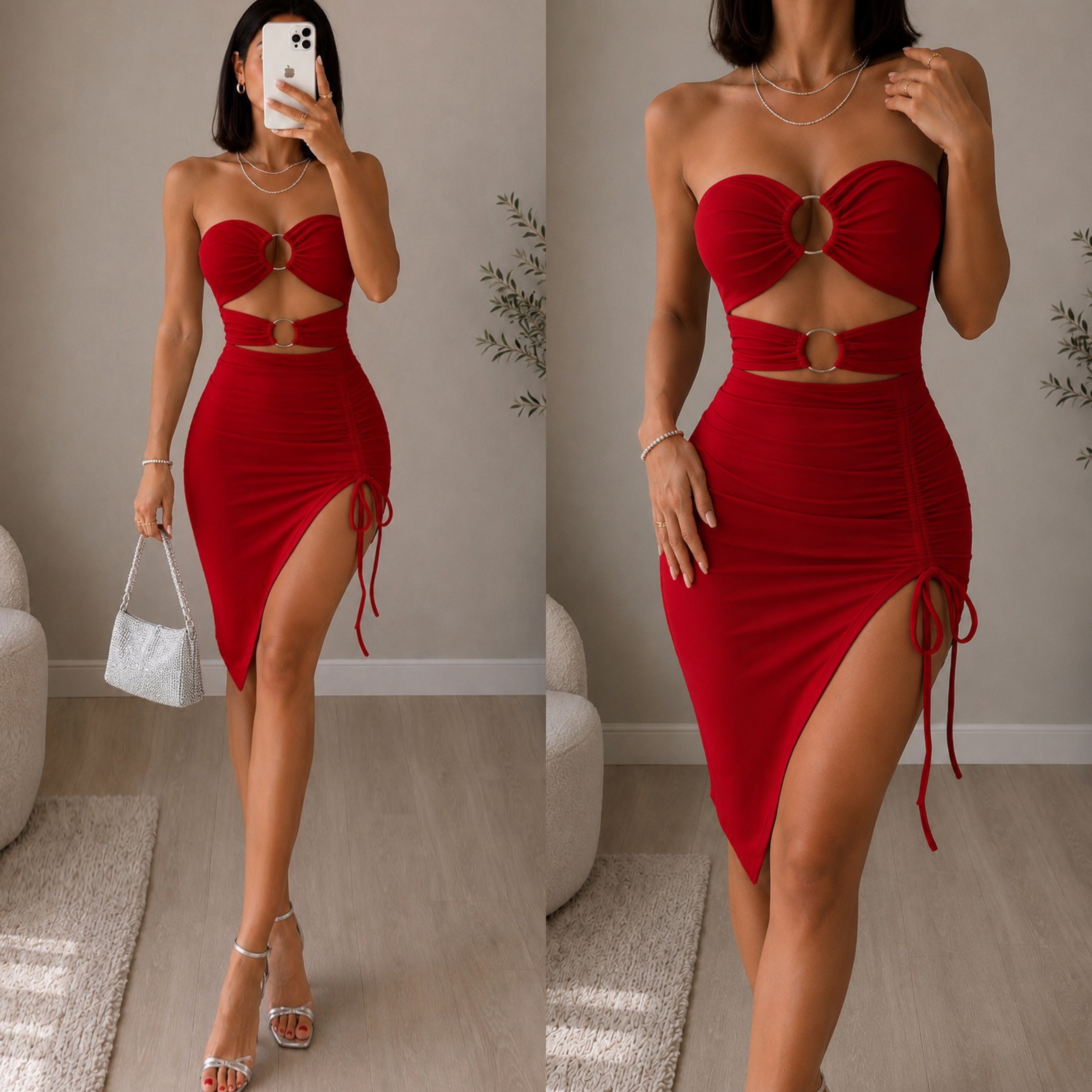 ILIOW SANDY ÇIKARILABİLİR  DOLGULU ELBİSE