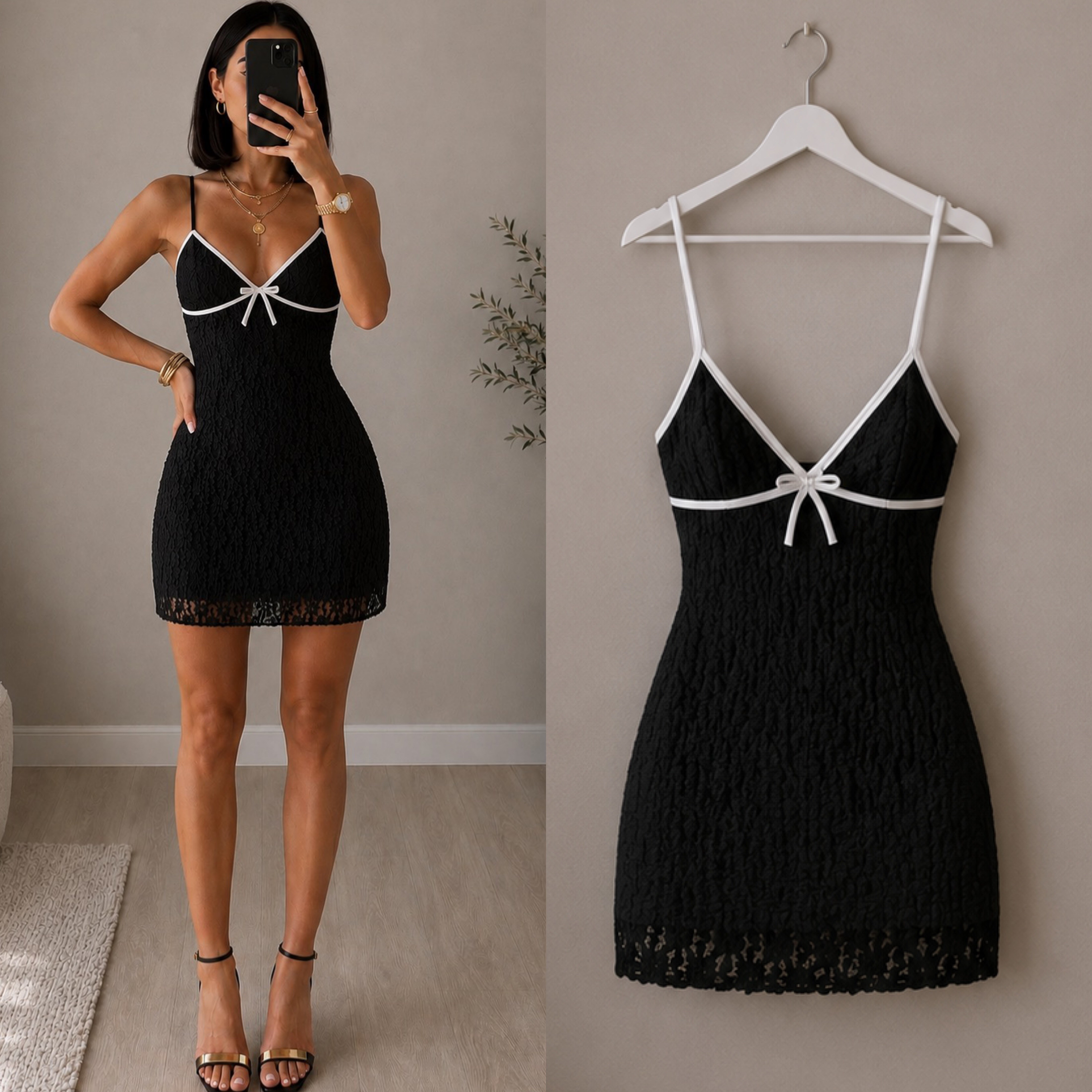 LING ASTARLI DANTELLİ ELBİSE