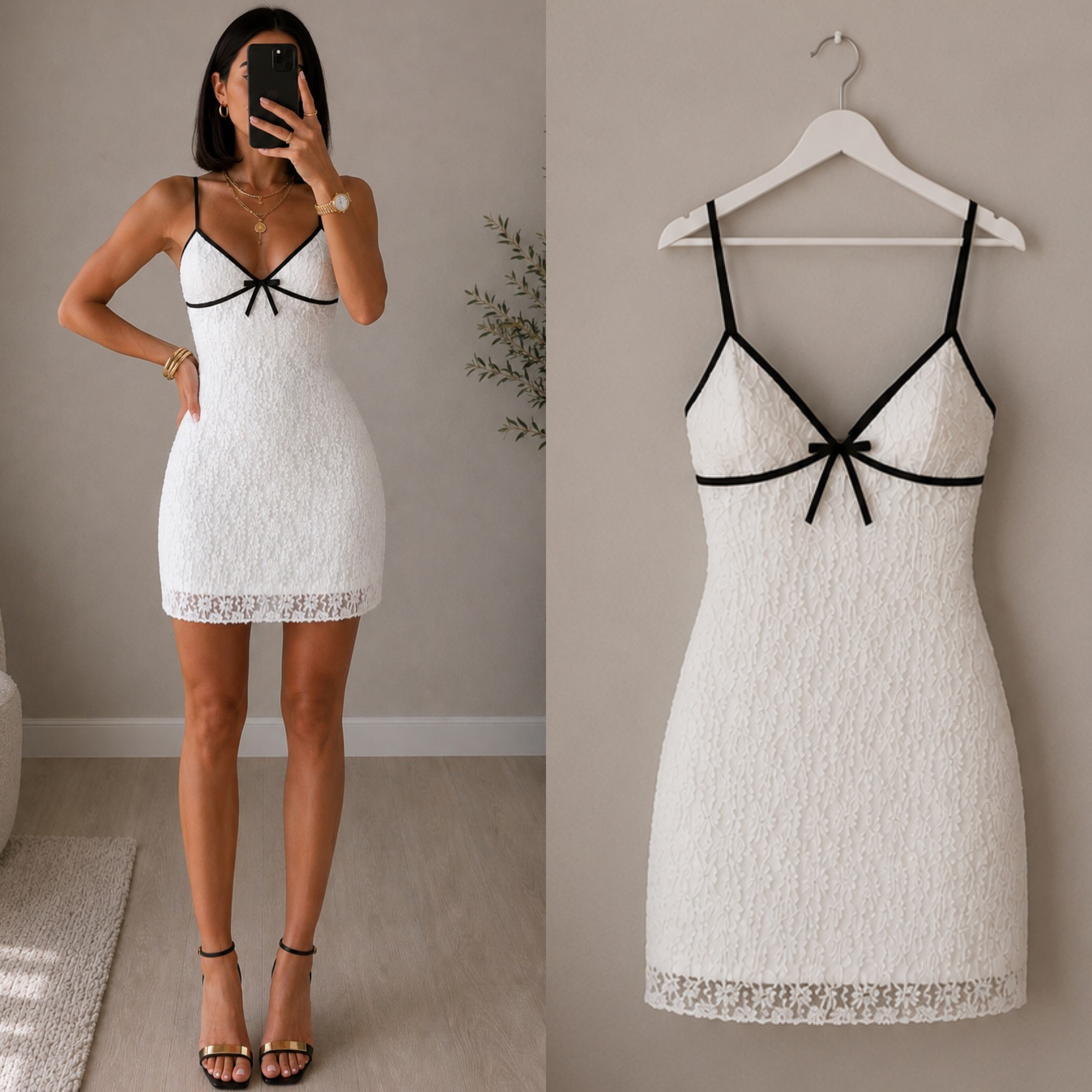 LING ASTARLI DANTELLİ ELBİSE