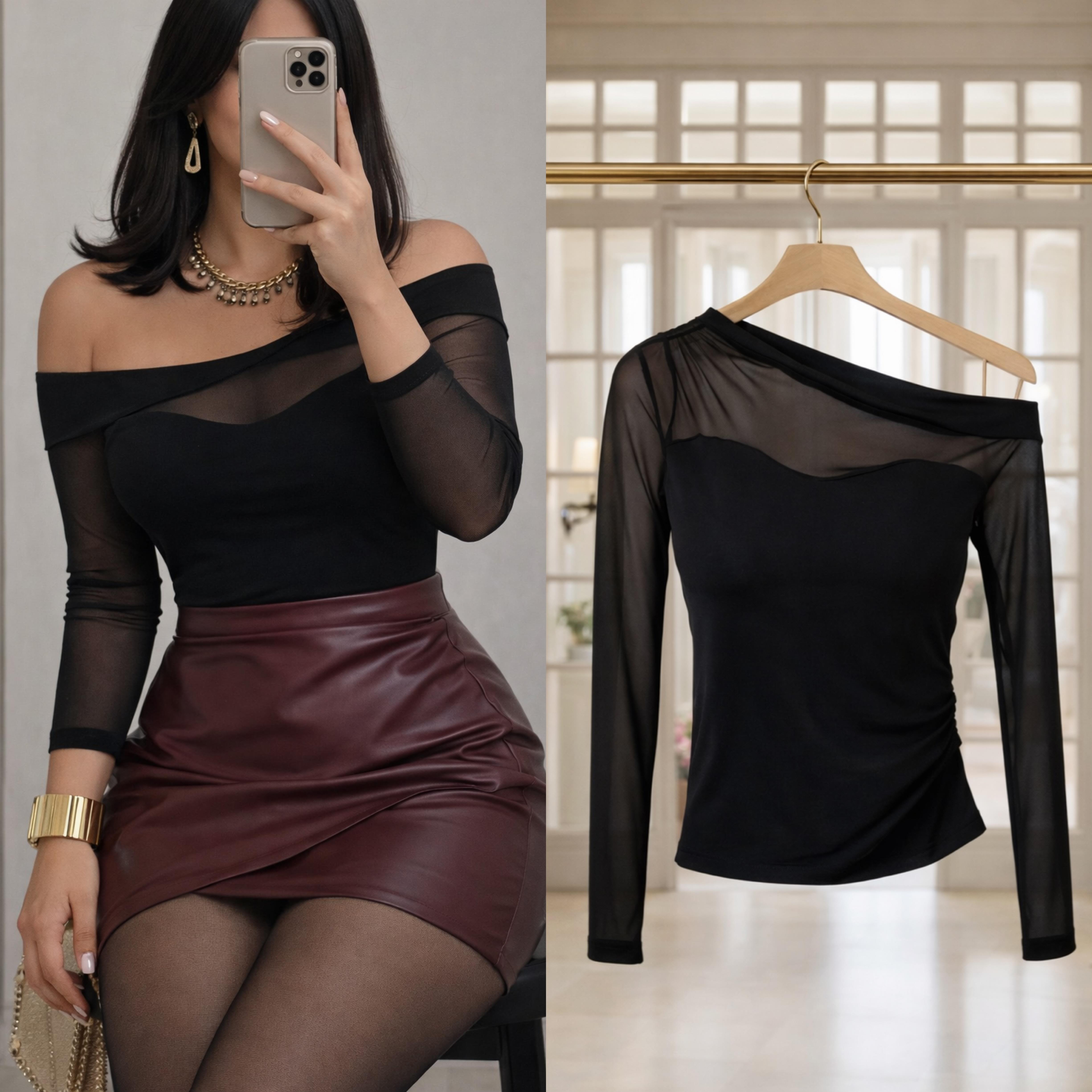 MAILA TÜL GARNİLİ SANDY BLUZ