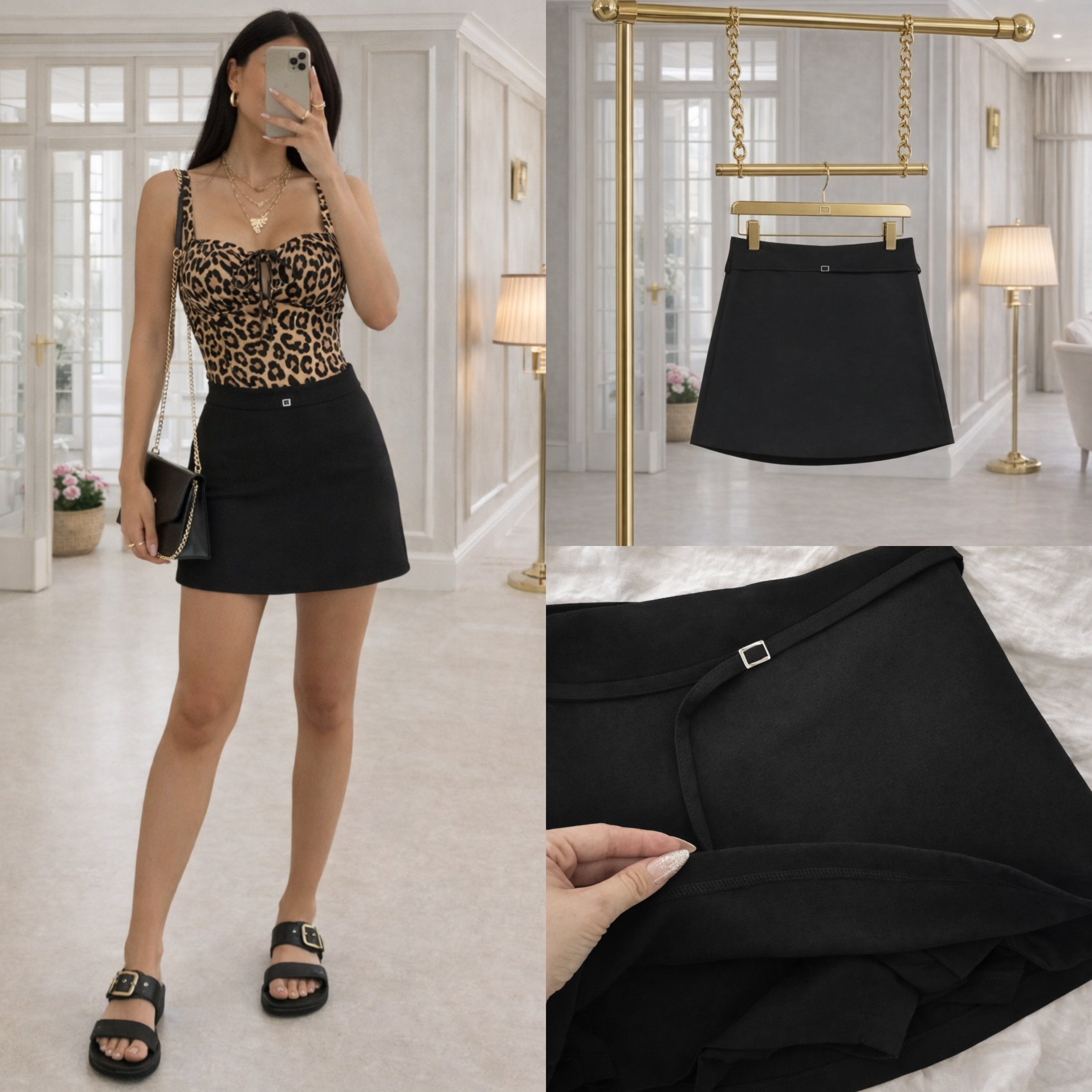 MILE İÇİ ŞORTLU FERMUARLI ETEK 