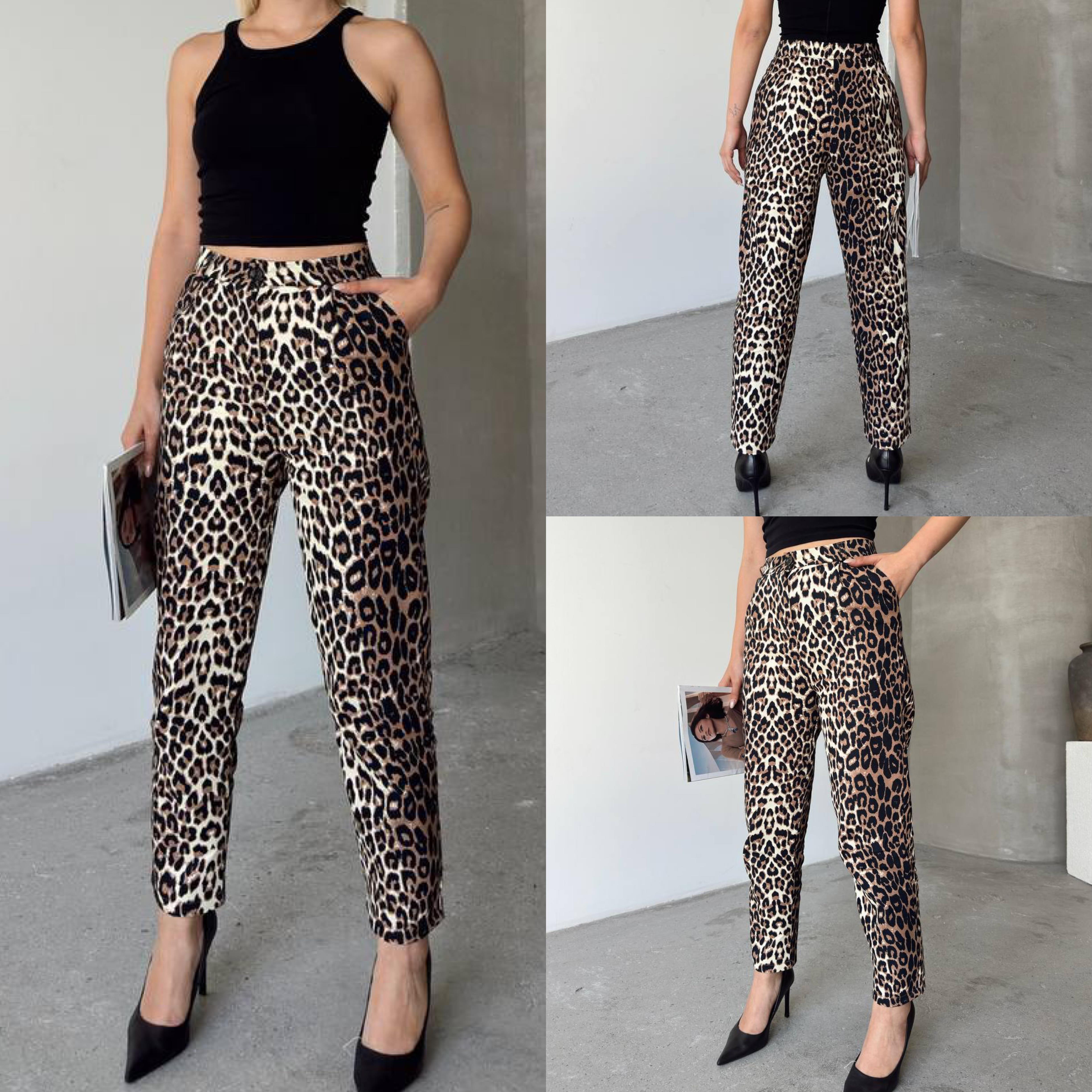 MILENA LEOPAR DESENLİ PANTOLON 
