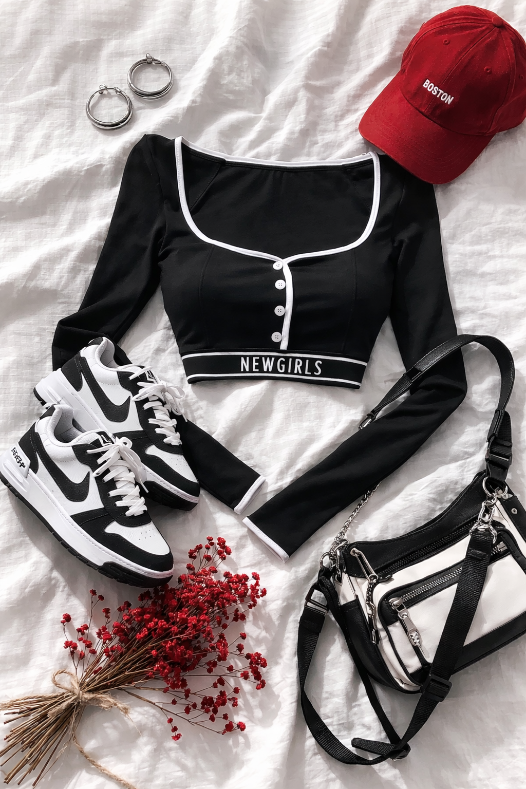 NWG DÜĞMELİ CROP TOP