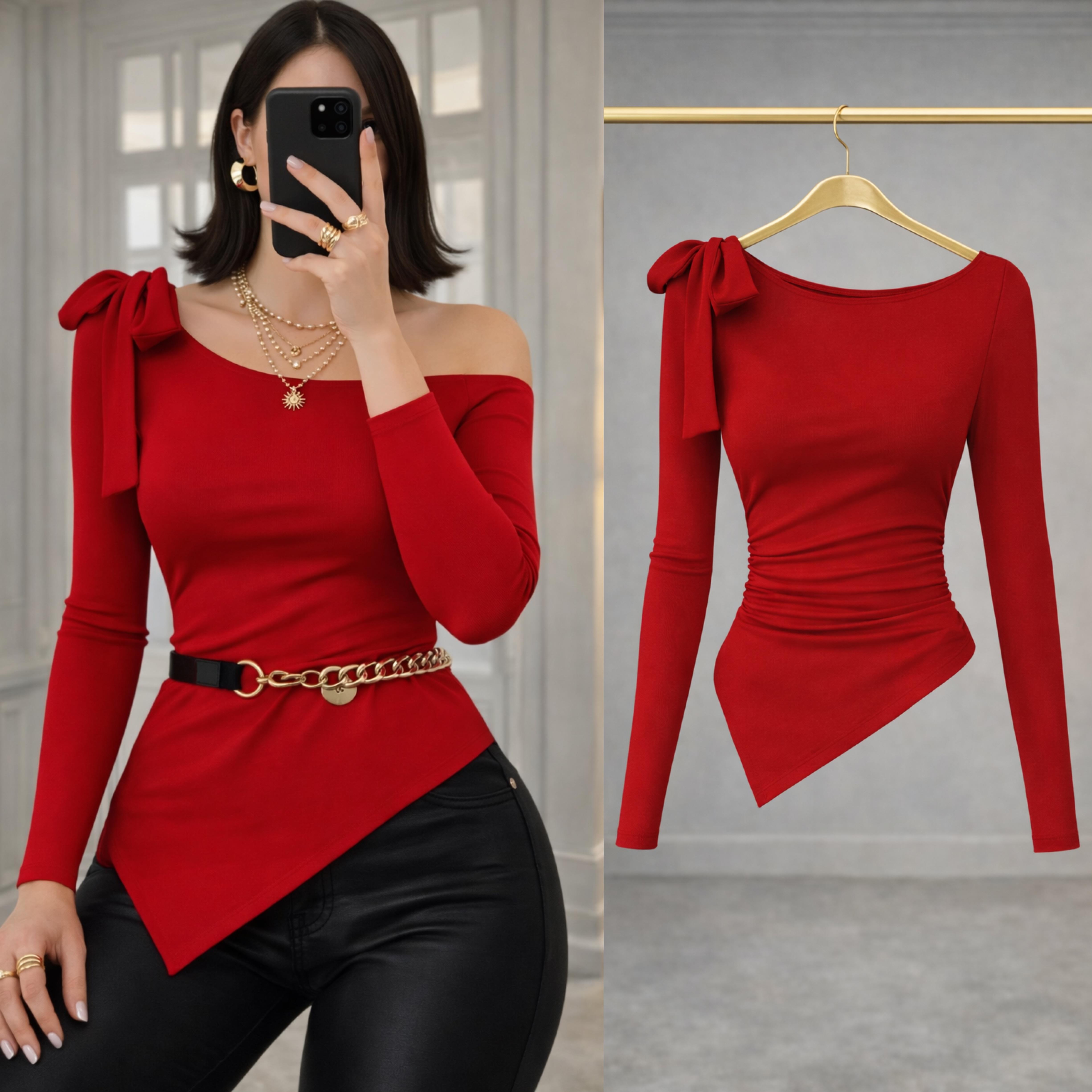 OLI KURDELE DETAYLI BLUZ 