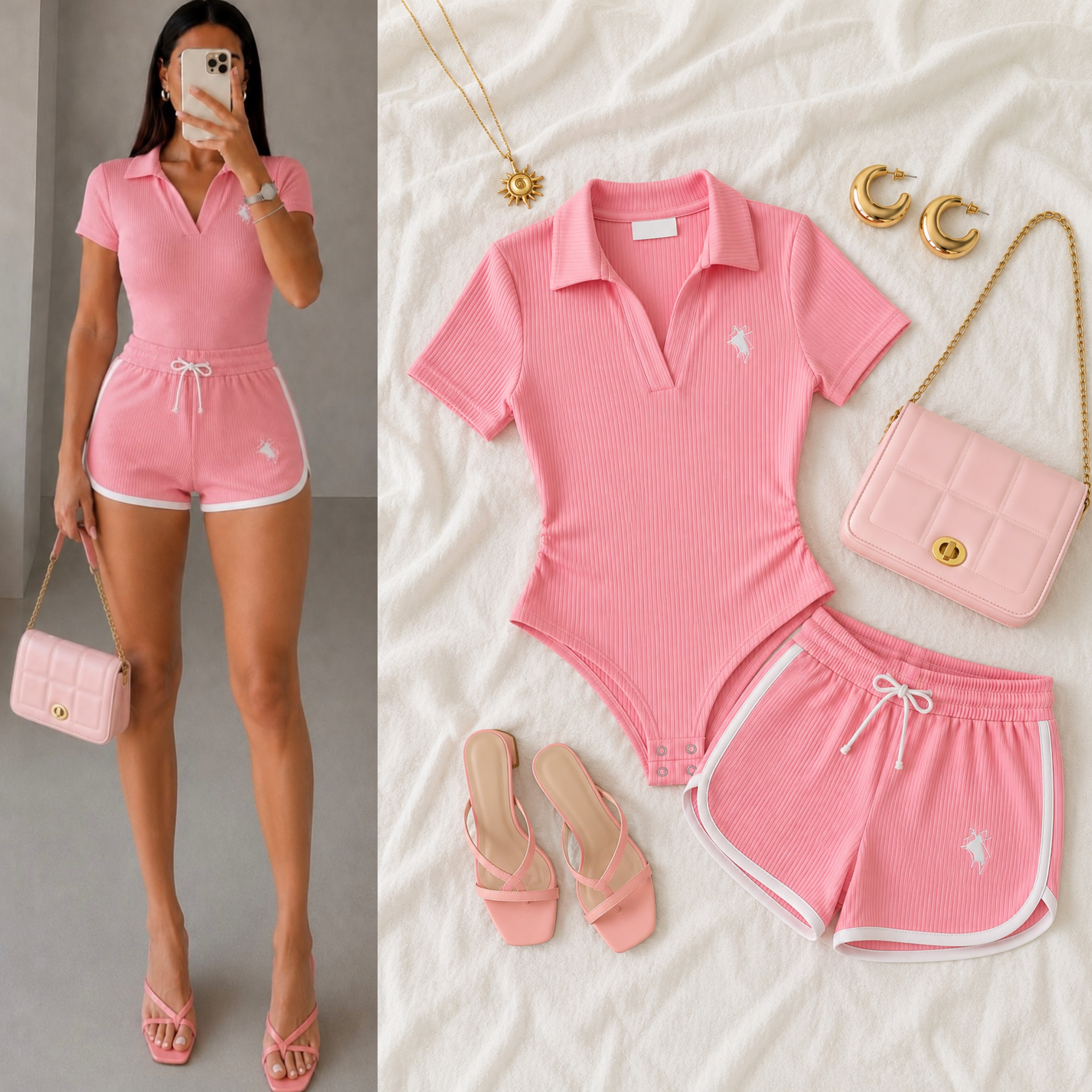 PLO BODYSUIT ŞORT TAKIM