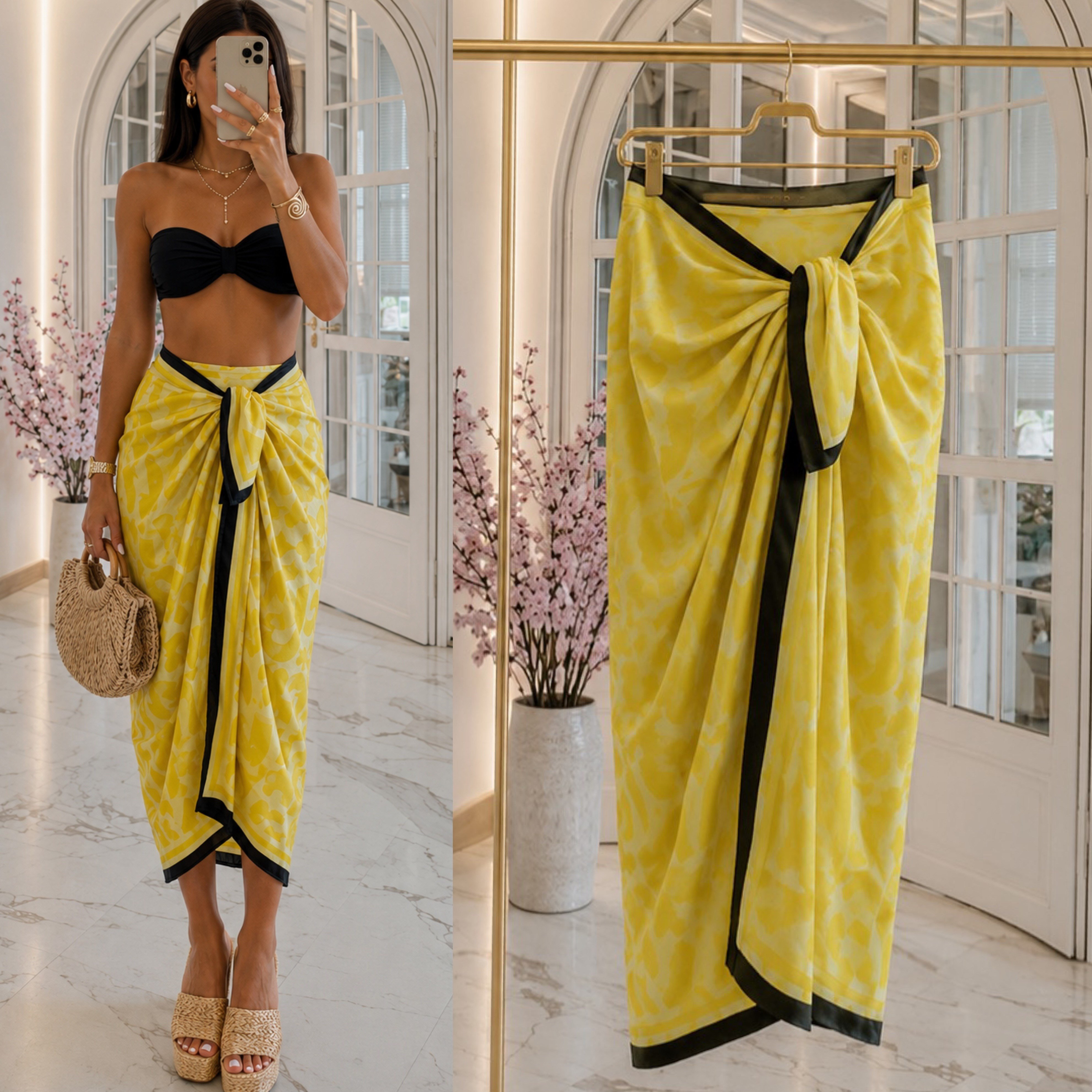 SARONG SATEN İÇ GÖSTERMEZ PAREO ETEK