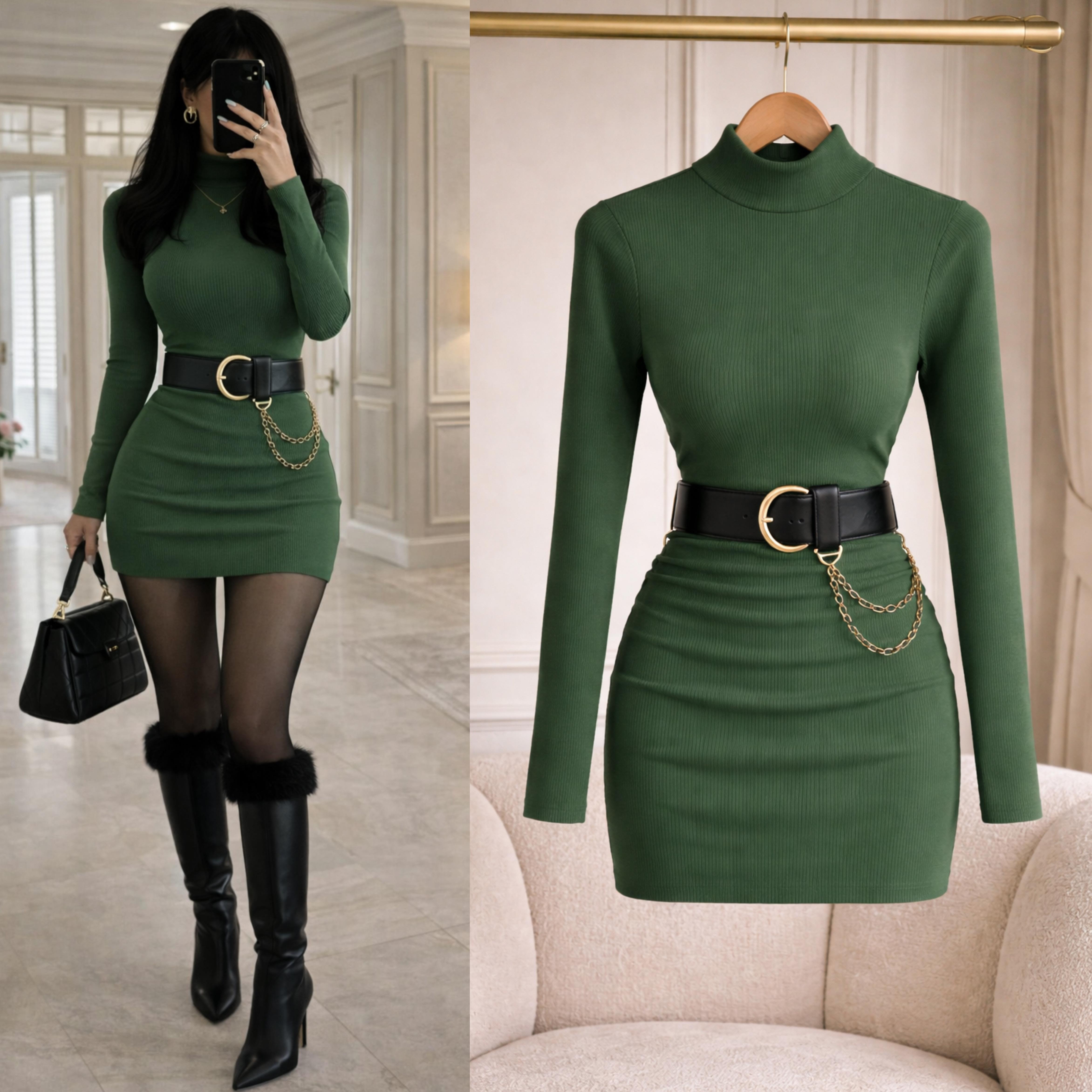 SERENA FİTİLLİ BALIKÇI ELBİSE(KEMER HARİÇ)