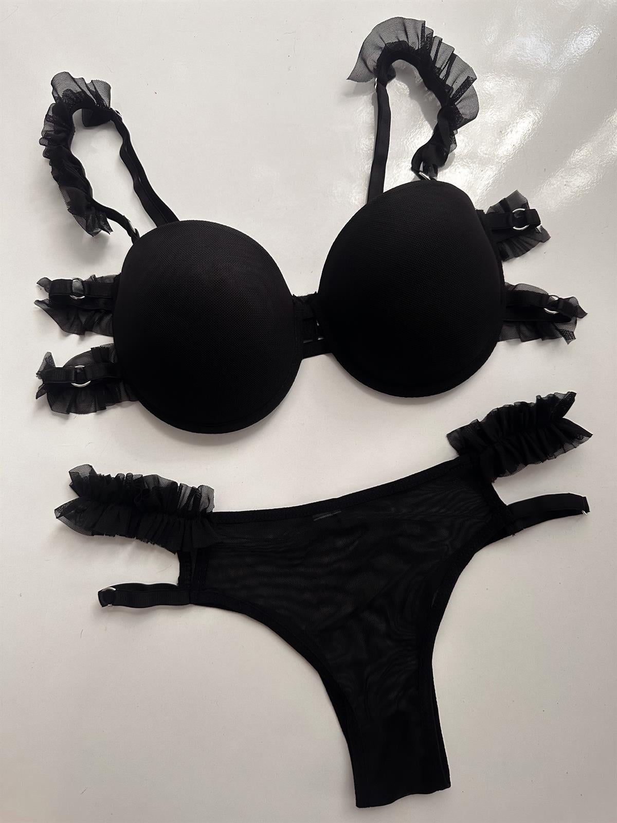 SEXYBLACK PUSH UP DOLGULU TAKIM SİYAH