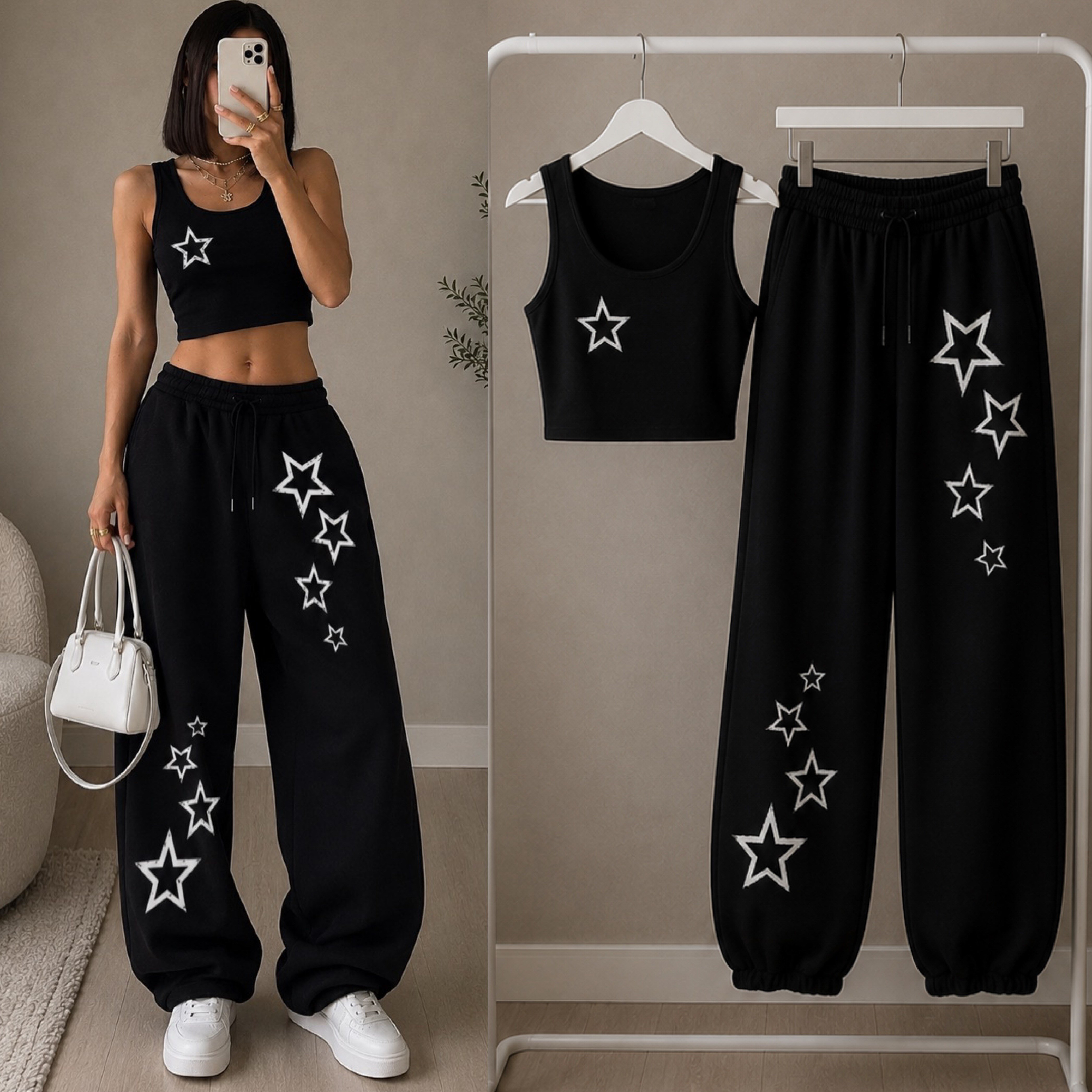 STRY CROP BAGGY EŞOFMAN TAKIM