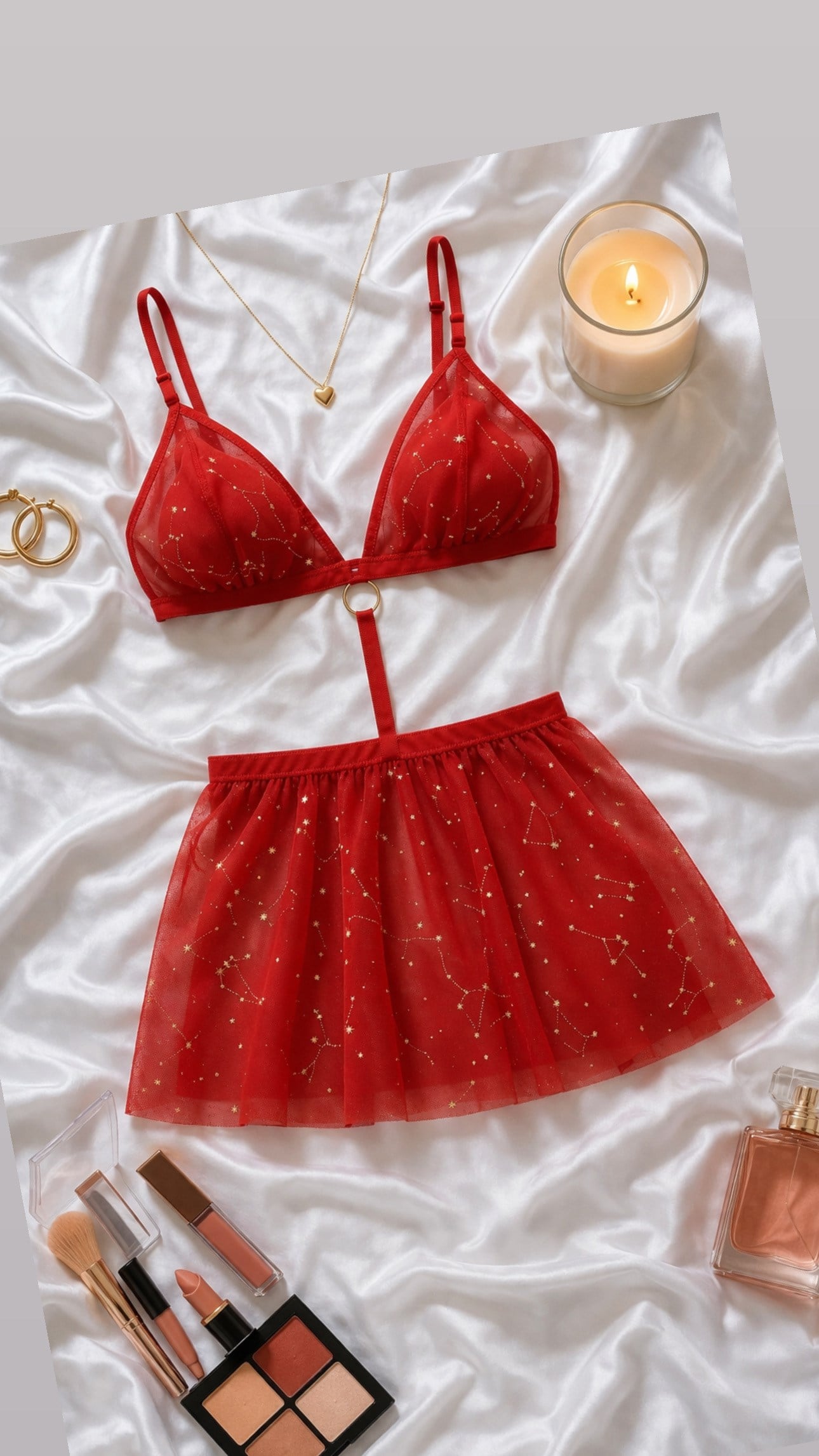 STRY TÜL ETEKLİ BİRLEŞİK GECELİK