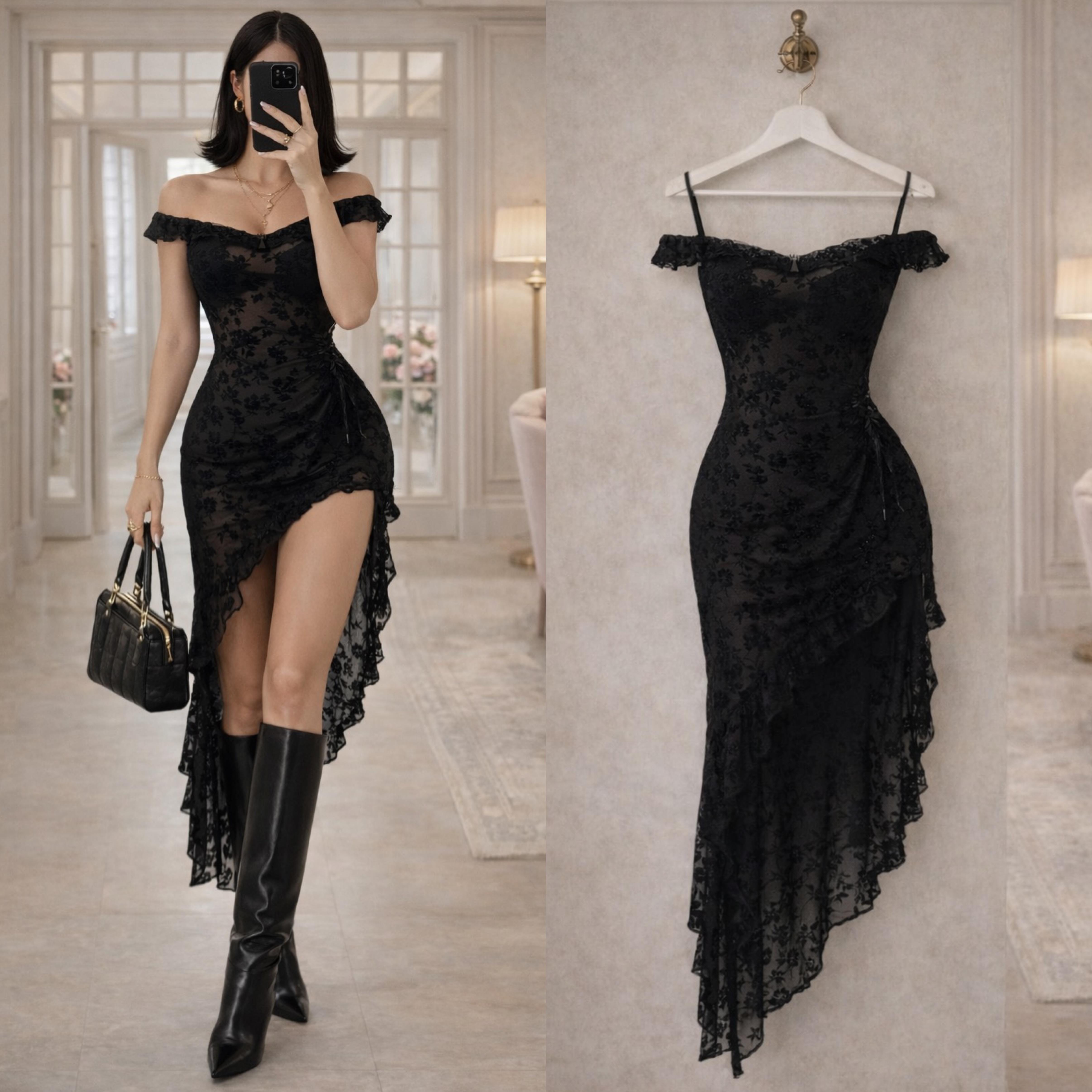 TIA ASTARLI ESNEK TÜL ELBİSE 