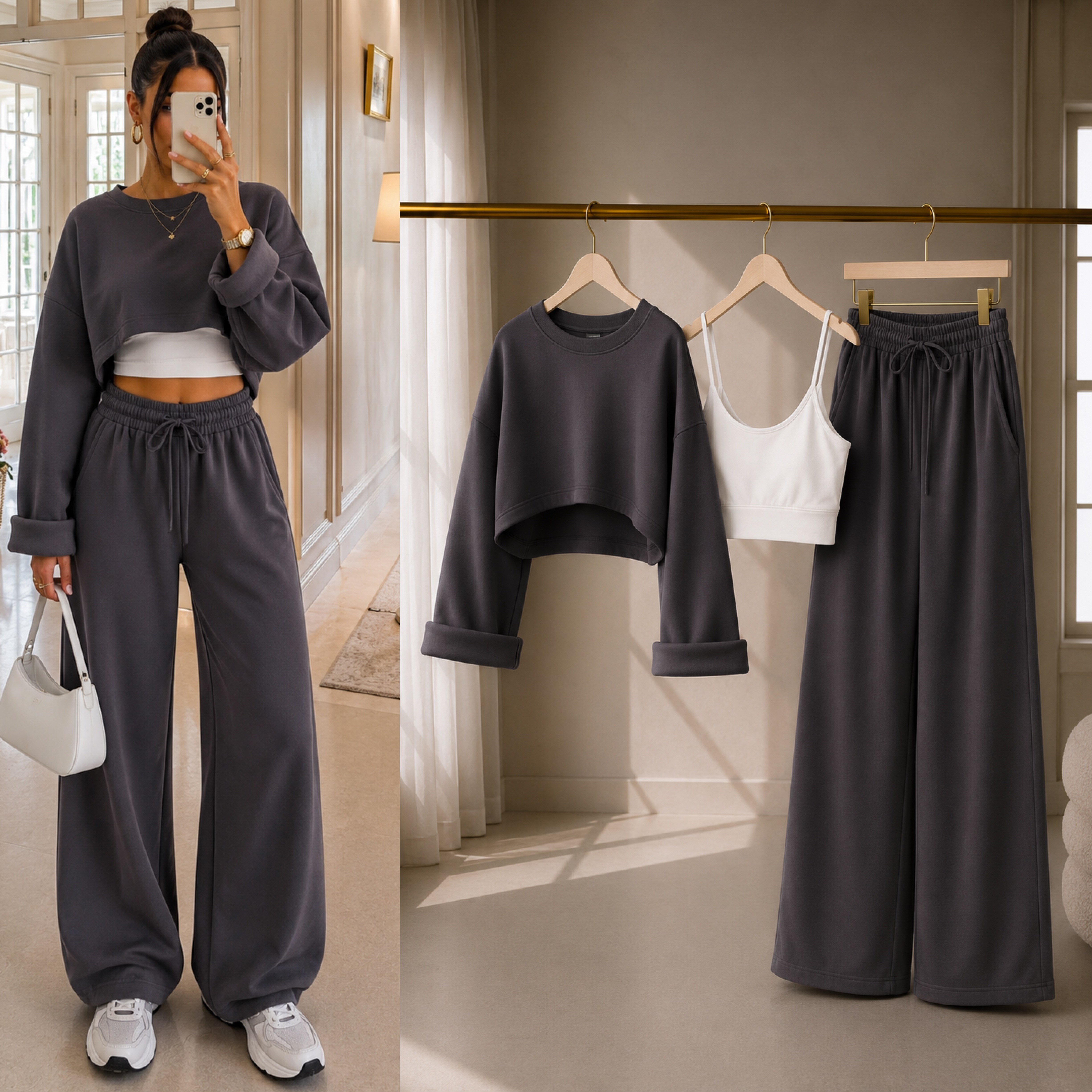 VAILY CROP SWEAT ATLET EŞOFMAN ALT TAKIM