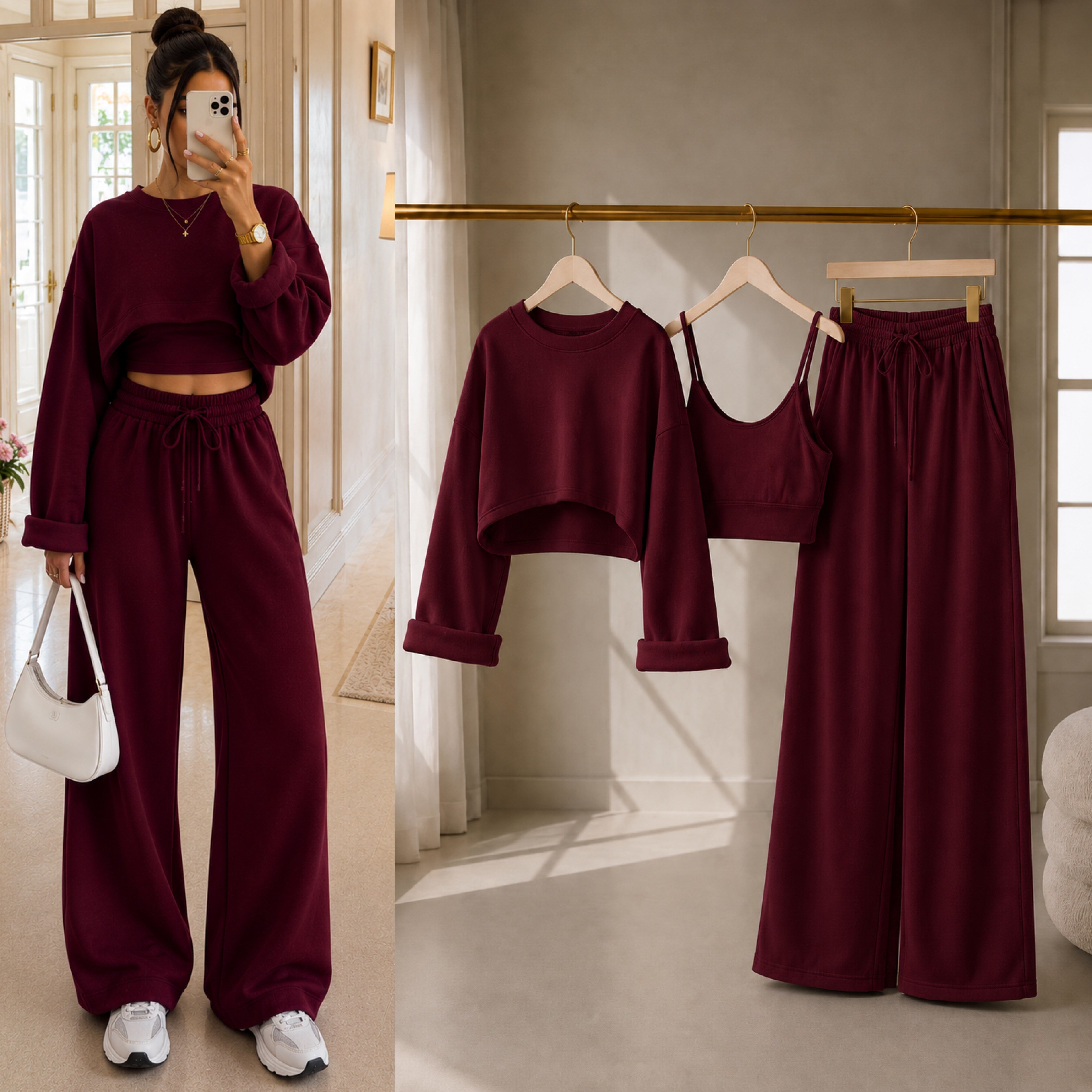 VAILY CROP SWEAT ATLET EŞOFMAN ALT TAKIM