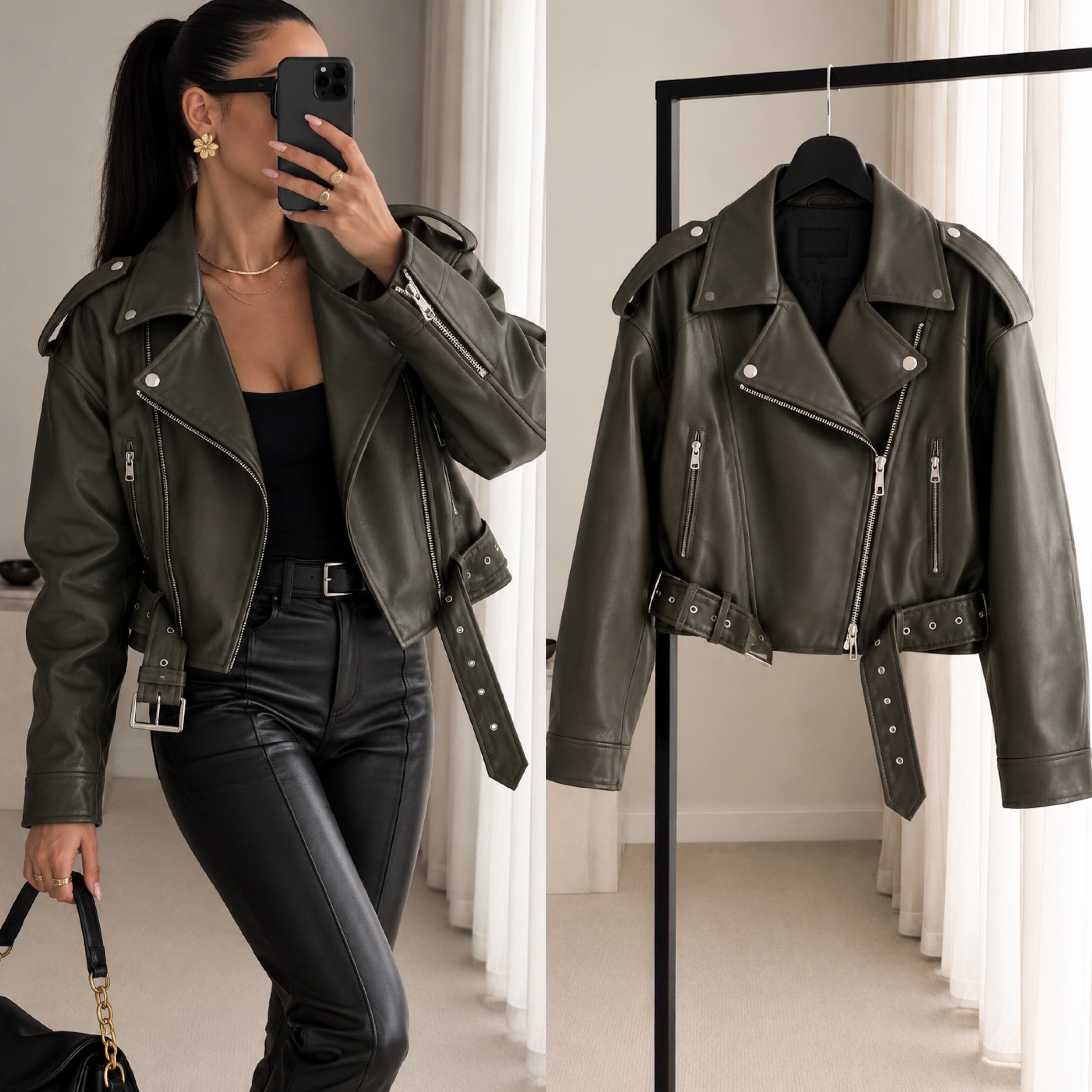 WALDY BIKER DERİ CEKET
