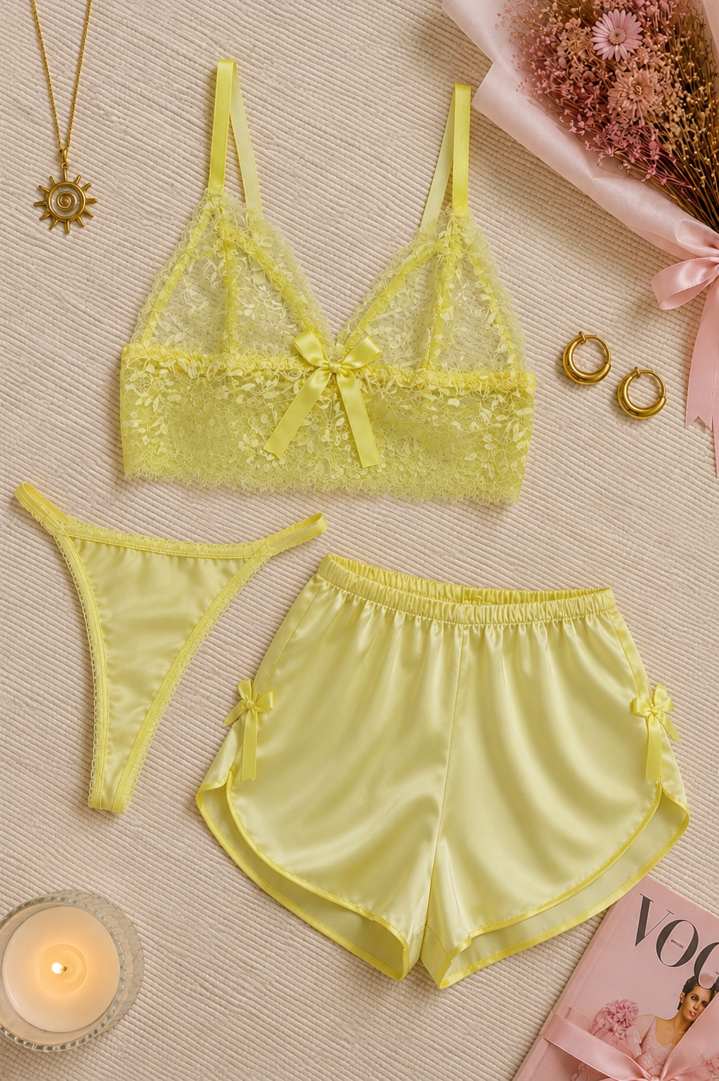 YLW BRALET ŞORT STRING TAKIM