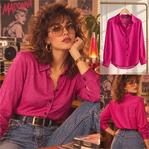 80'S VINTAGE DESENLİ GÖMLEK