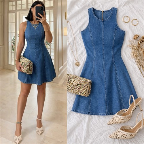 BIELA ESNEK YUMUŞAK KOT ELBİSE