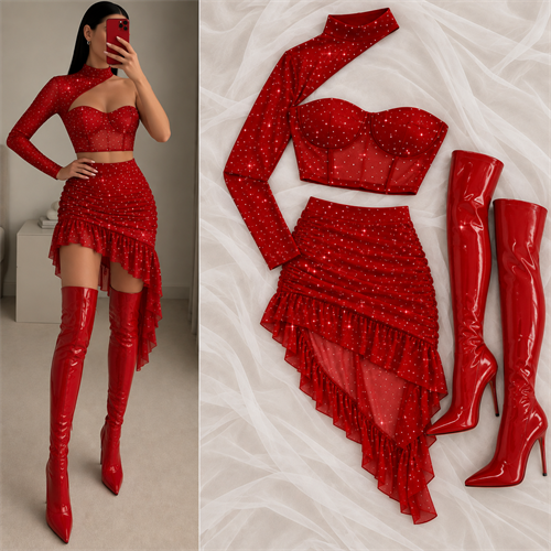 CHLOY GÖĞSÜ PEDLİ ETEĞİ ASTARLI DÖKÜLMEZ TAŞLI TAKIM