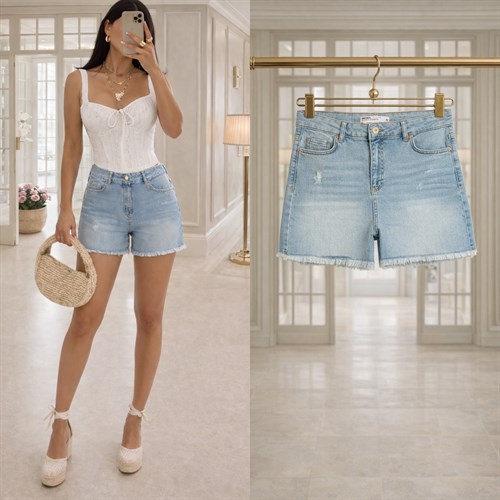 DLY YÜKSEK BEL JEAN ŞORT