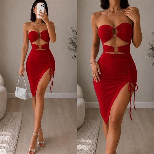 ILIOW SANDY ÇIKARILABİLİR  DOLGULU ELBİSE