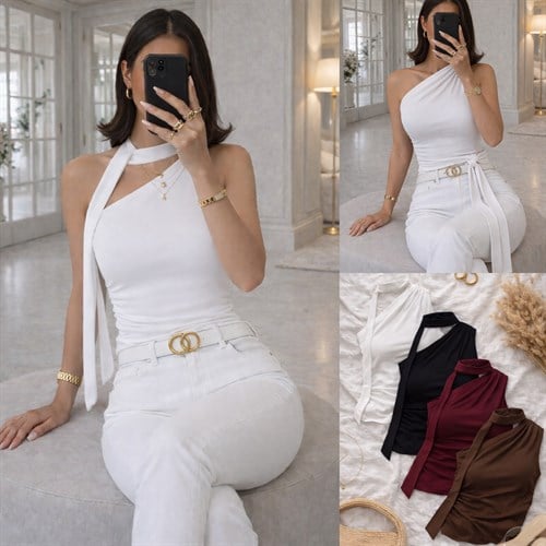 JENS ÇIKARILABİLİR KUŞAKLI BLUZ