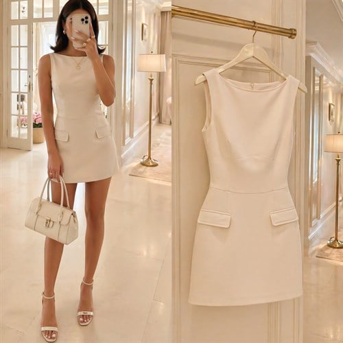 MELSA İÇİ ŞORTLU ESNEK ELBİSE