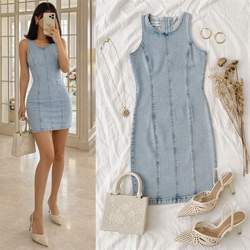 MIERA ESNEK YUMUŞAK KOT ELBİSE