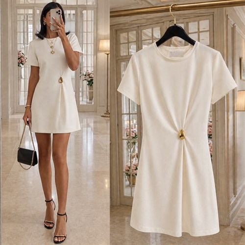 MINIA MODAL ÇIKARILABİLİR AKSESUARLI ELBİSE