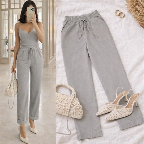 MIRANY YUMUŞAK TOK KETEN PANTOLON