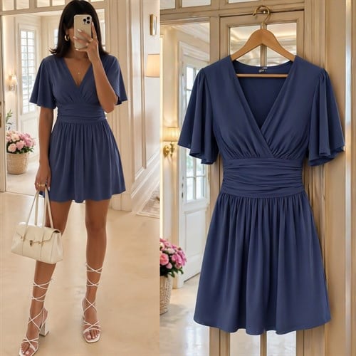 MOLDY SANDY ESNEK ELBİSE 