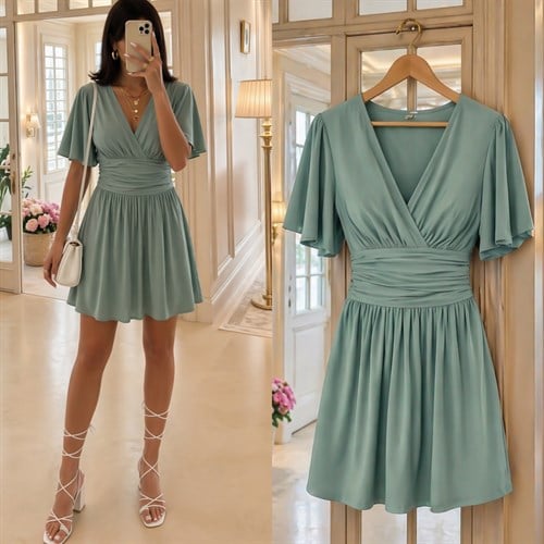 MOLDY SANDY ESNEK ELBİSE