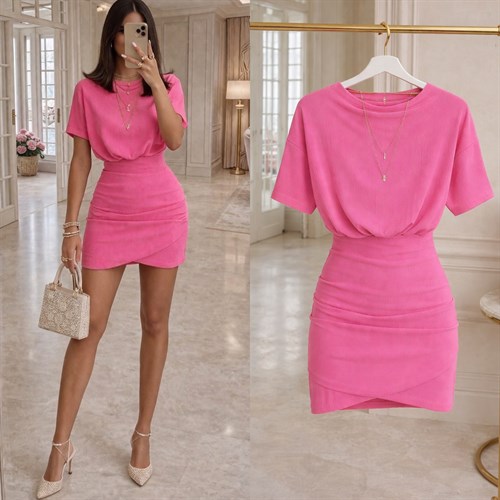 OLIRA ESNEK MİNİ ELBİSE