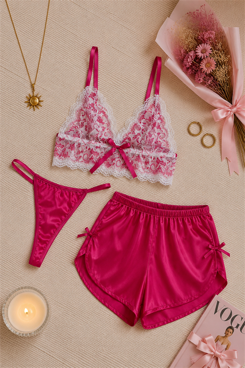 YLW  BRALET ŞORT STRING TAKIM
