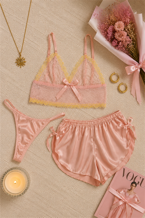 YLW  BRALET ŞORT STRING TAKIM