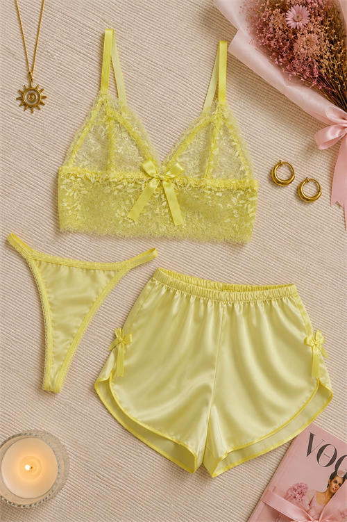 YLW BRALET ŞORT STRING TAKIM