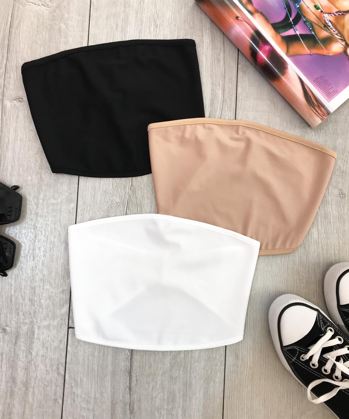 ALLIA KOPÇALI STRAPLEZ CROP